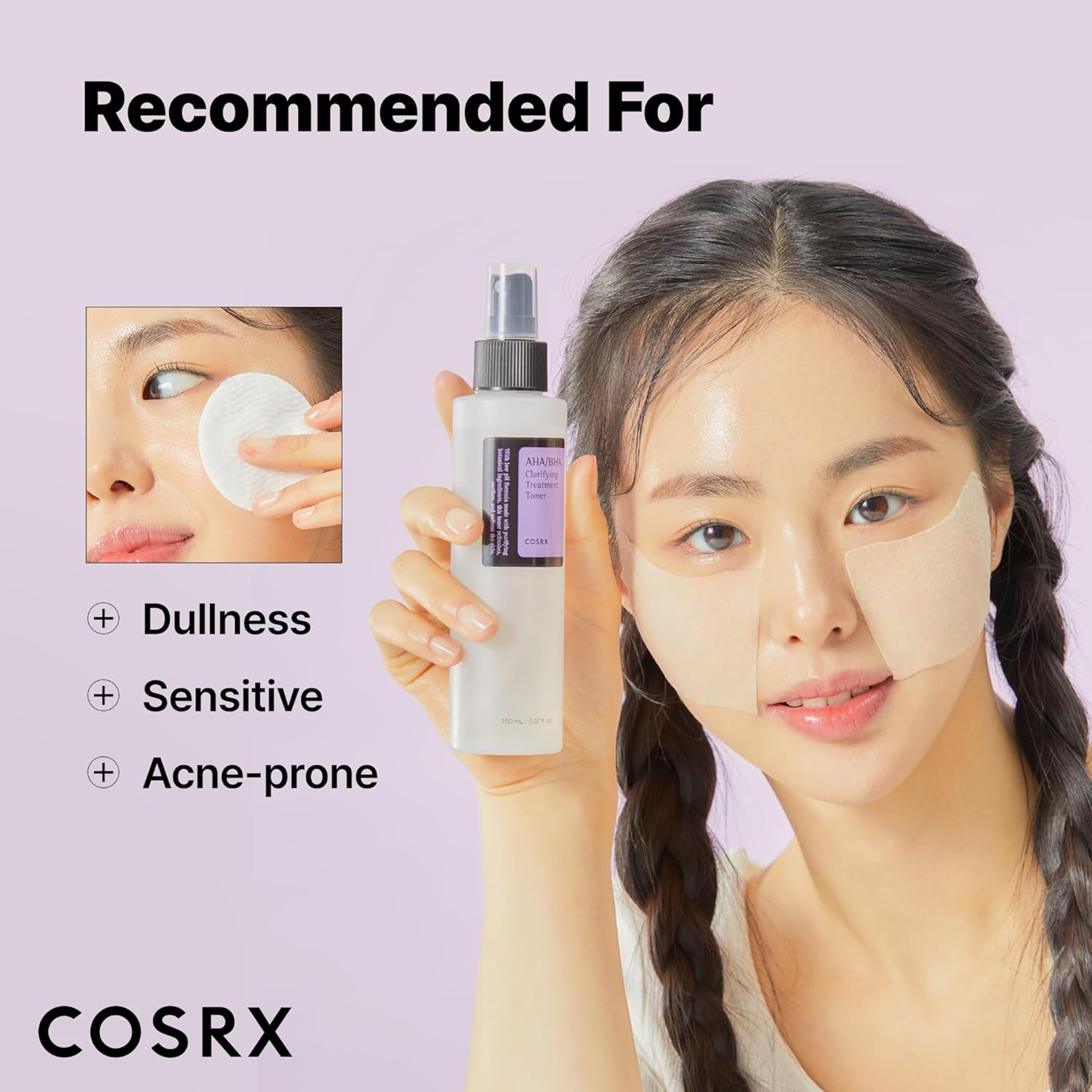 Cosrx AHA/BHA Treatment Toner 5.07 fl.oz - Facial Exfoliating Spray for Whiteheads, Pores, & Uneven Skin 5
