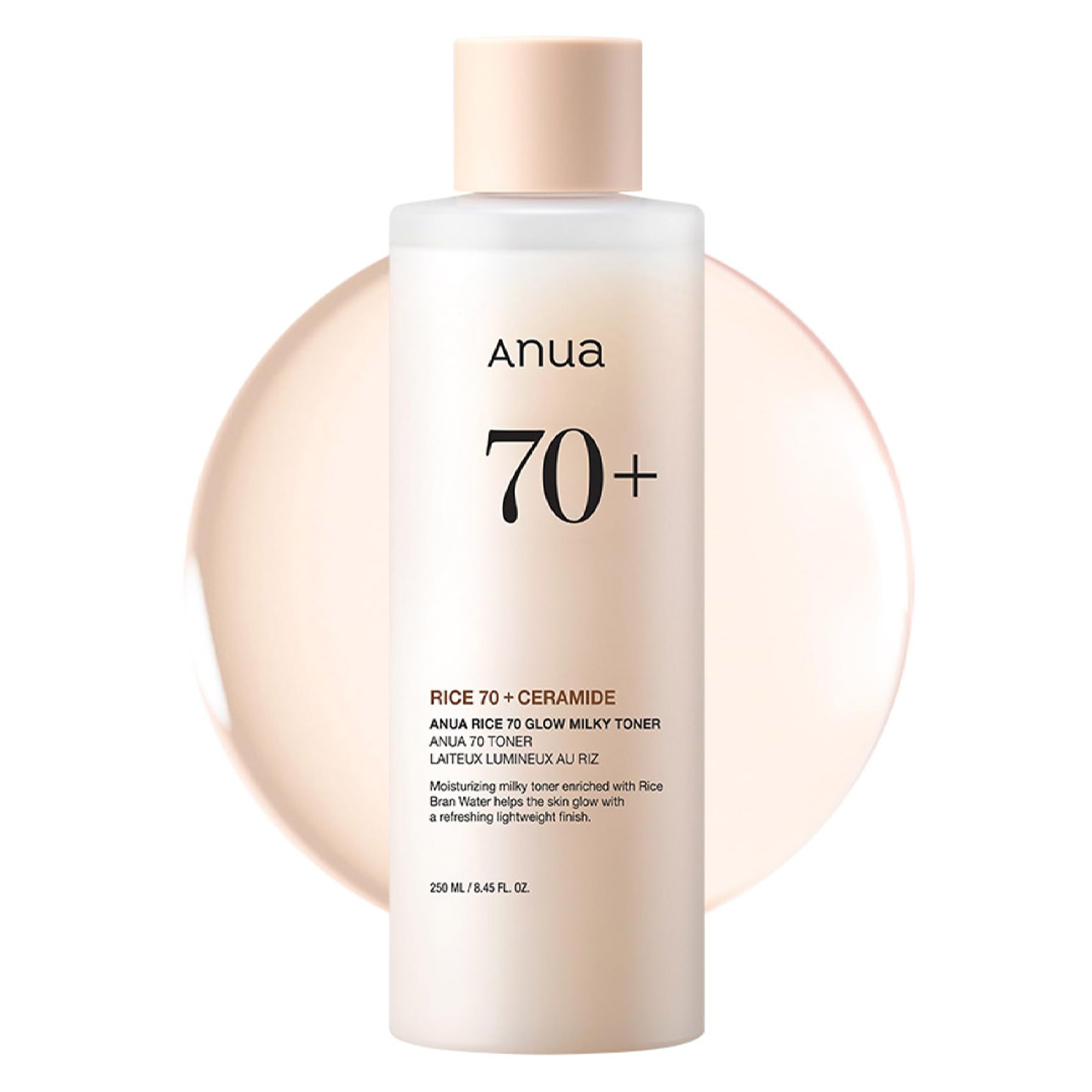 Anua Rice 70 Glow Milky Toner 8.45 fl.oz - Hydrating & Barrier Care Rice Water for All Skin Types 1