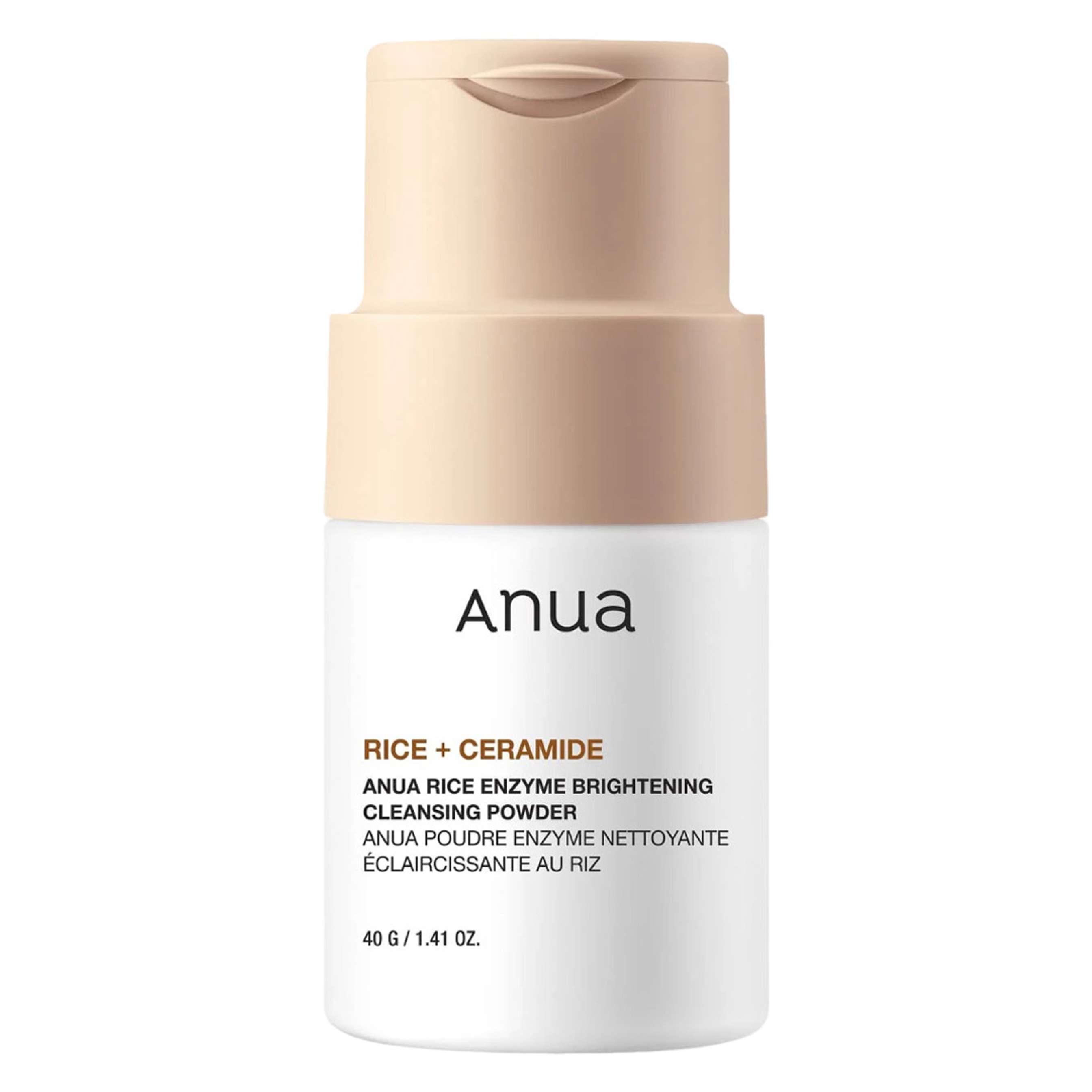 Anua Rice Enzyme Brightening Cleansing Powder 1.41 oz - Exfoliating Powder-to-Foam Cleanser 1