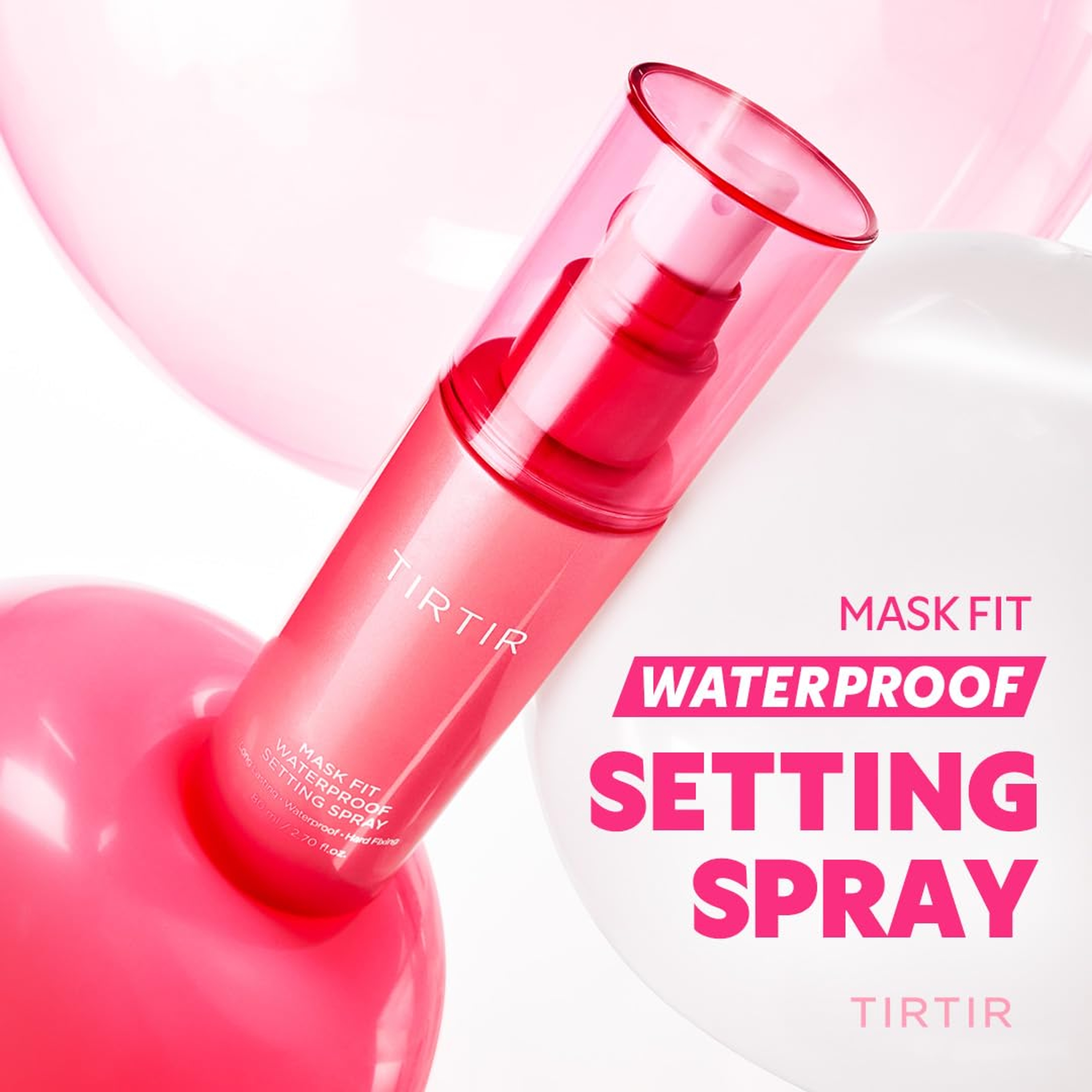 Tirtir Mask Fit Waterproof Setting Spray 2.70 fl.oz - 24 Hour Long Lasting Fix, Semi Matte Finish for Oily Skin 2
