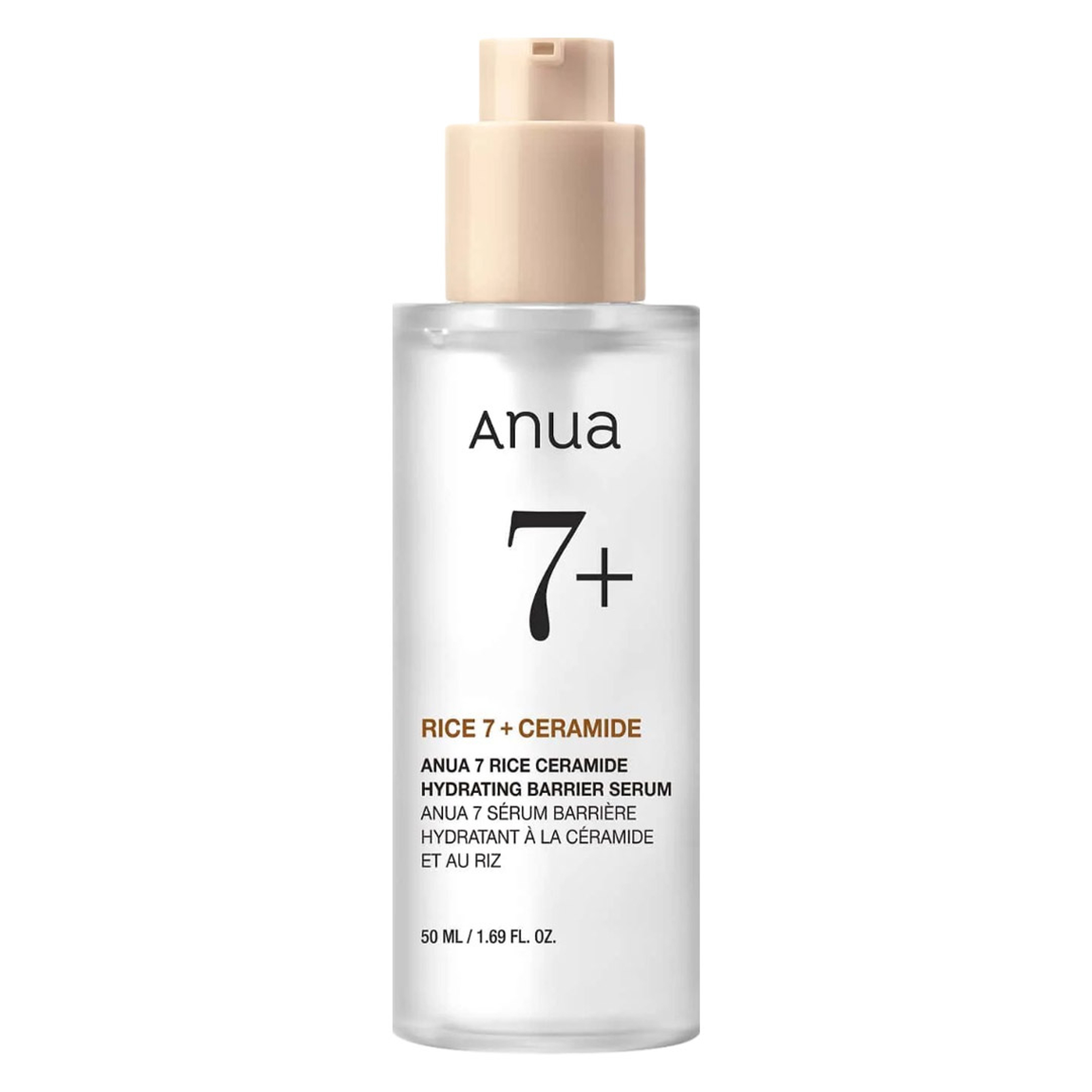 Anua 7 Rice Ceramide Hydrating Barrier Serum 1.69 fl.oz - Moisturizing Face Serume for Sensitive Dry Skin 1