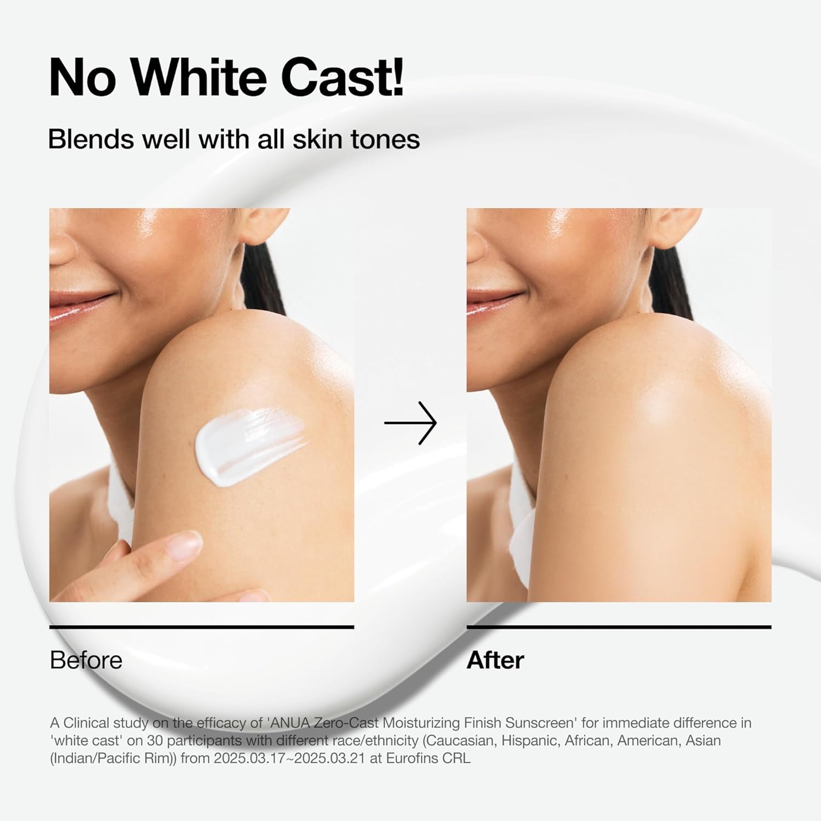 Anua Zero-Cast Moisturizing Sunscreen SPF50 1.69 fl.oz - Glow Natural Sunscreen for Face 4