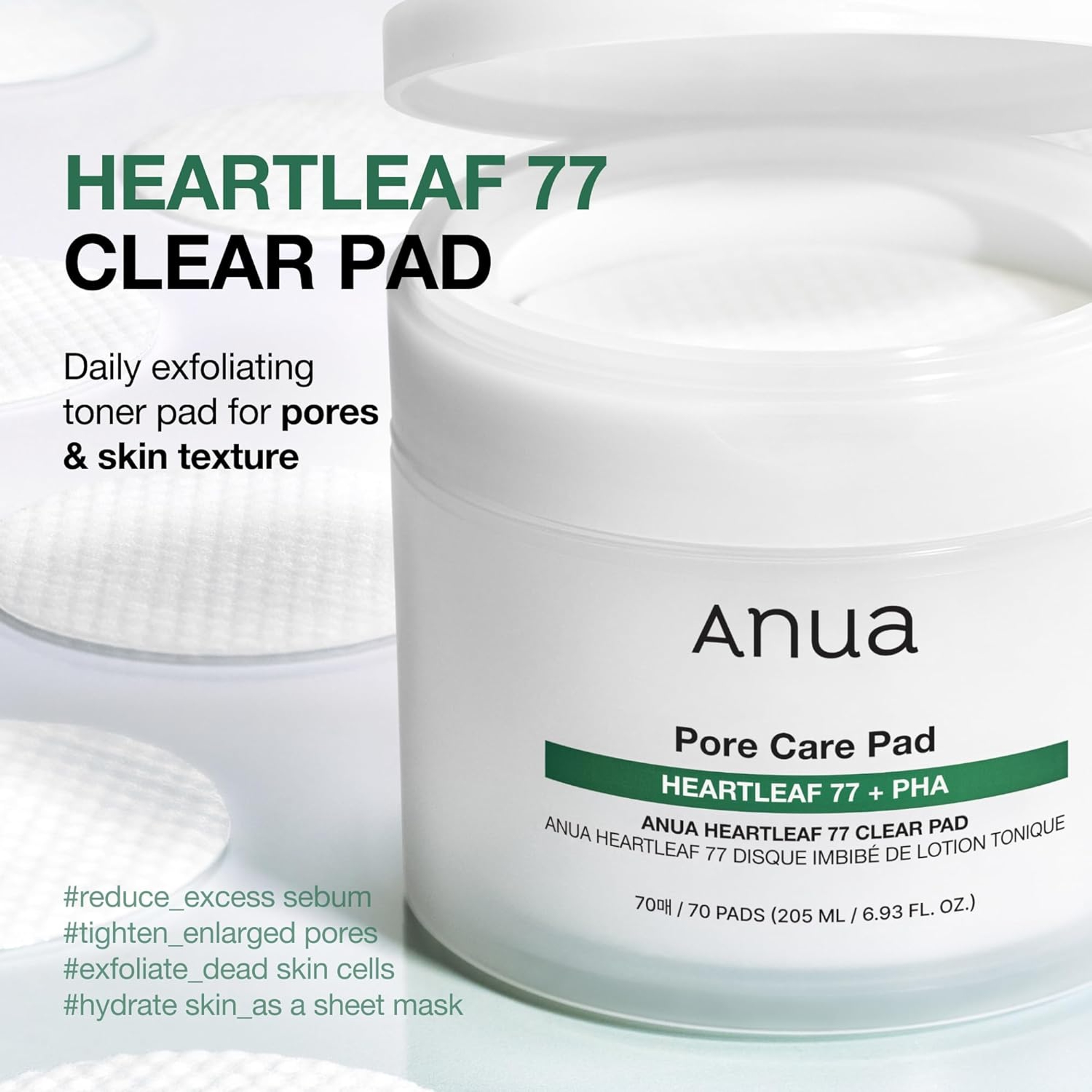 Anua Heartleaf 77 Toner Pads 70 Count - Daily Exfoliating Toner Pad for Sensitive Skin 3
