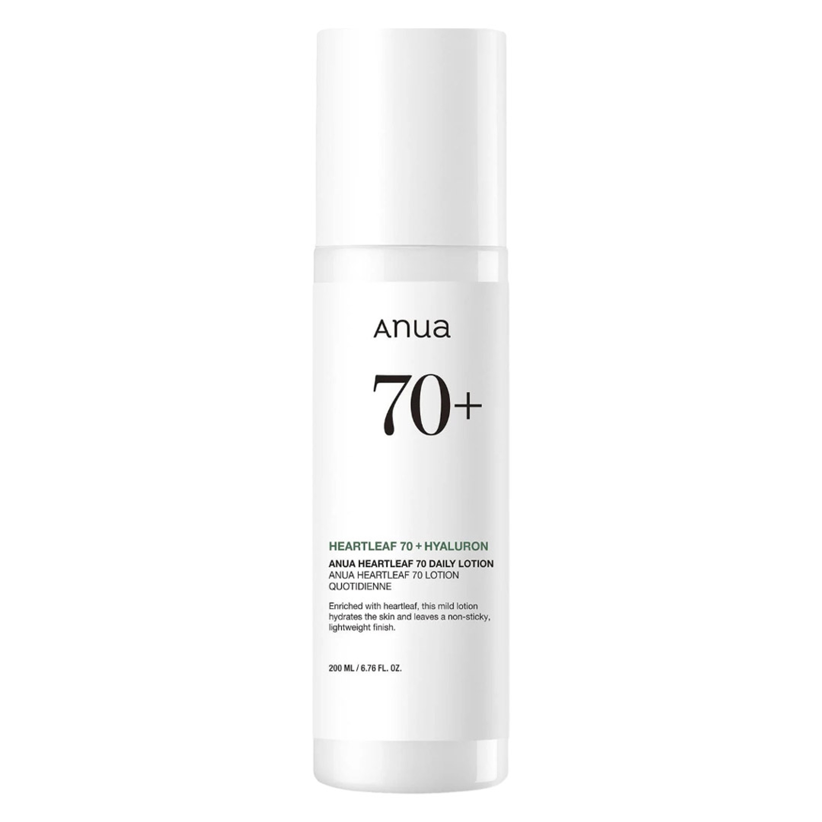 Anua Heartleaf 70 Daily Lotion 6.76 fl.oz - Lightweight Face Moisturizer with Hyaluronic Acid for Dry Skin 1