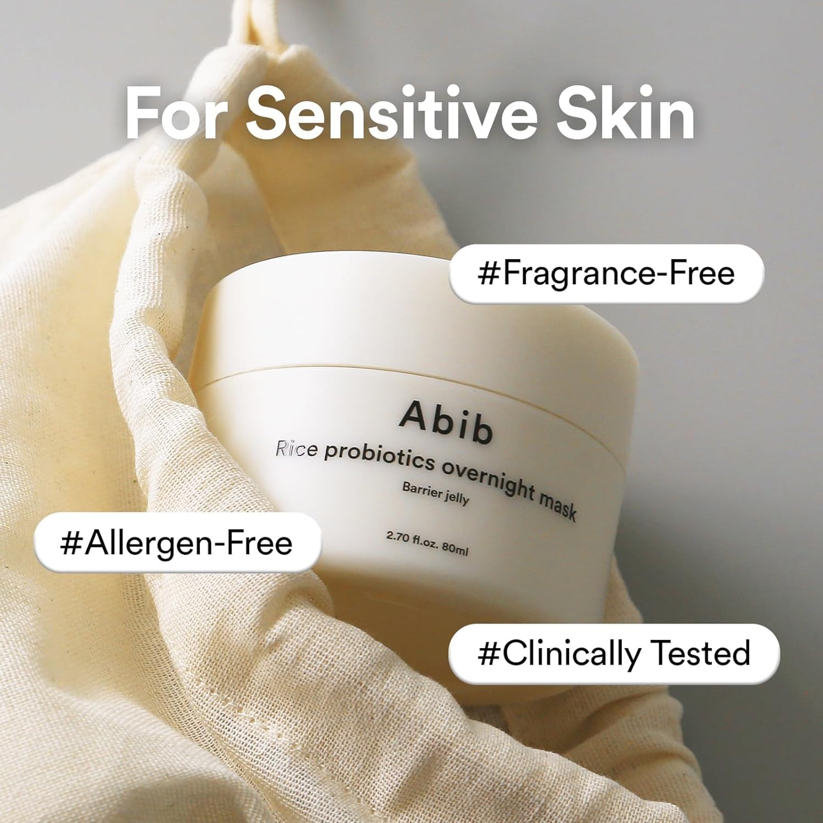 Abib Rice Probiotics Overnight Face Mask Barrier Jelly 2.7 fl.oz - Sleeping Mask for Glass Skin 7