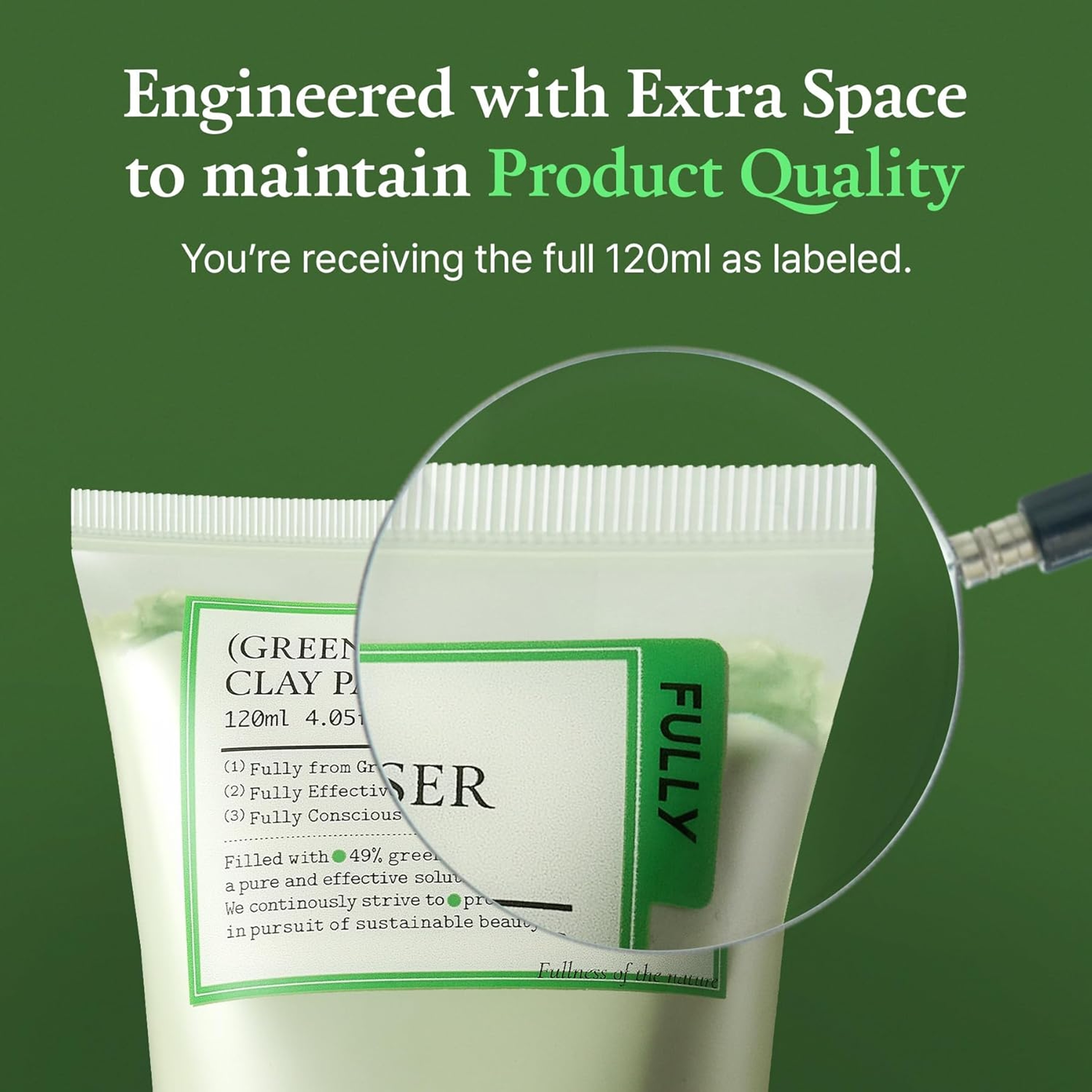 Fully Green Tomato Pore Cleanser - Clay Mask Cleanser for Deep Pore Cleanse & Pore Minimizer 4.05 fl.oz 8