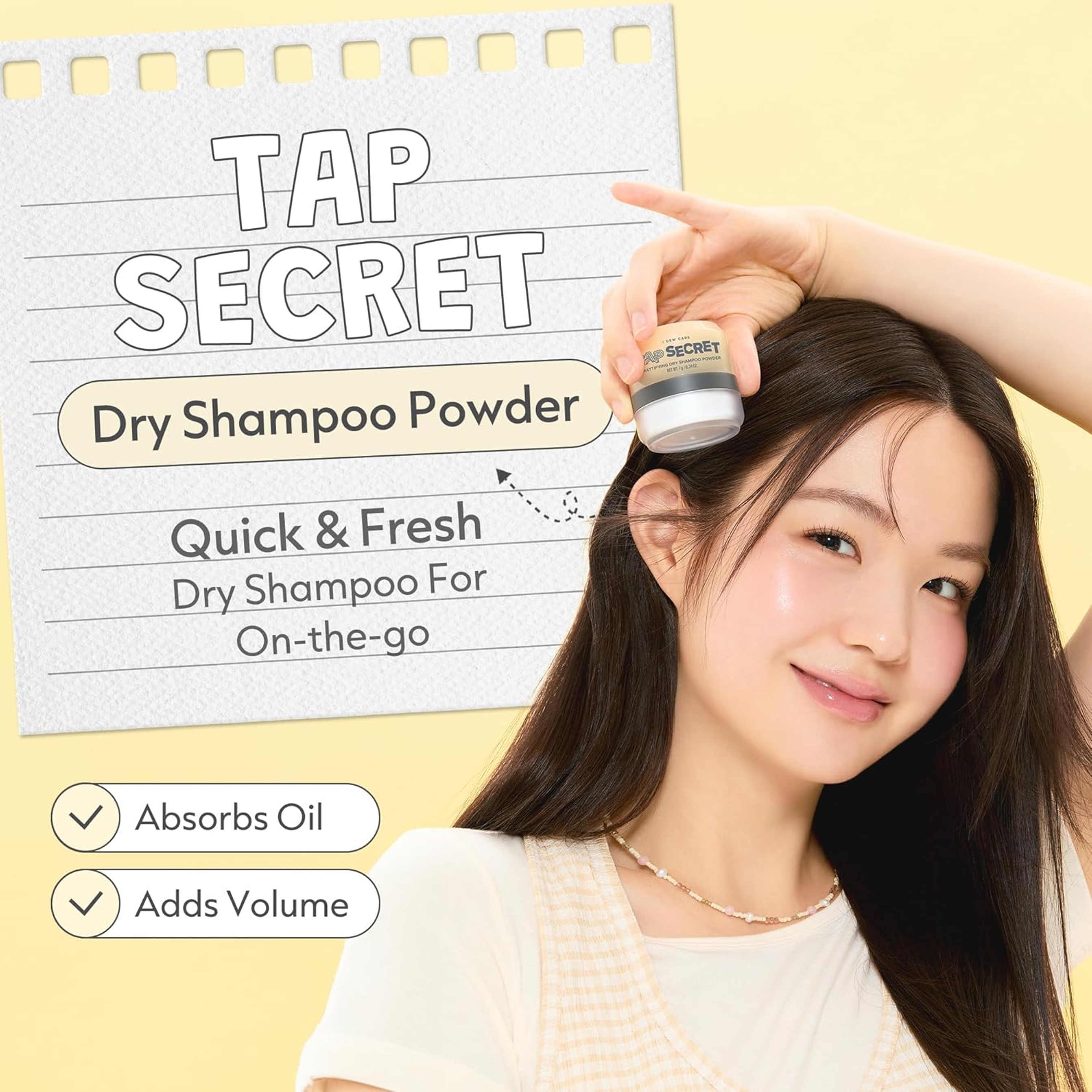 I Dew Care Tap Secret Dry Shampoo Powder - with Biotin Strengthening & Volumizing 0.24 fl.oz 2