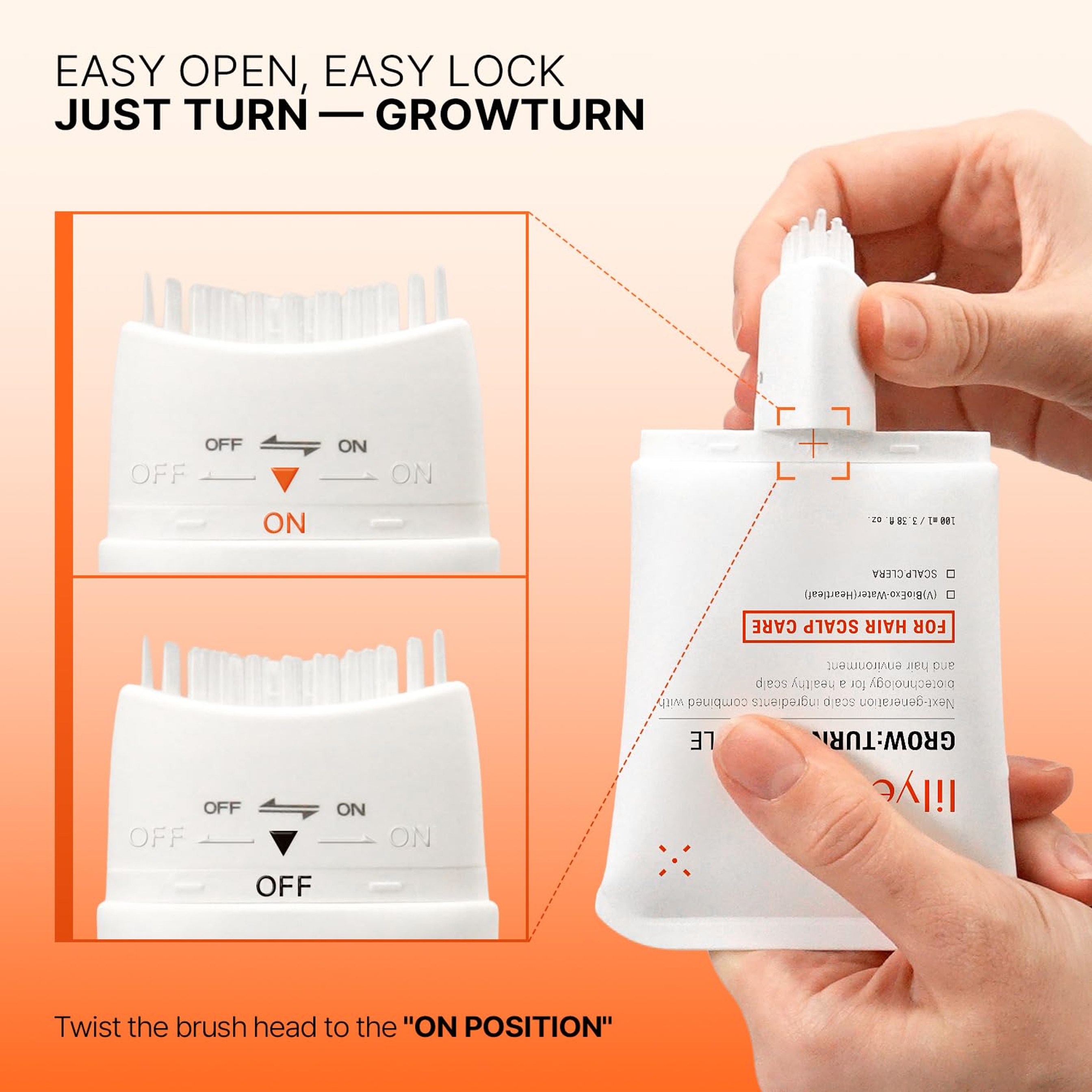 Lilyeve Growturn Hair Growth Serum 3.38 fl.oz with Built-in Brush - Heartleaf-Derived Exosomes to Revitalize 6