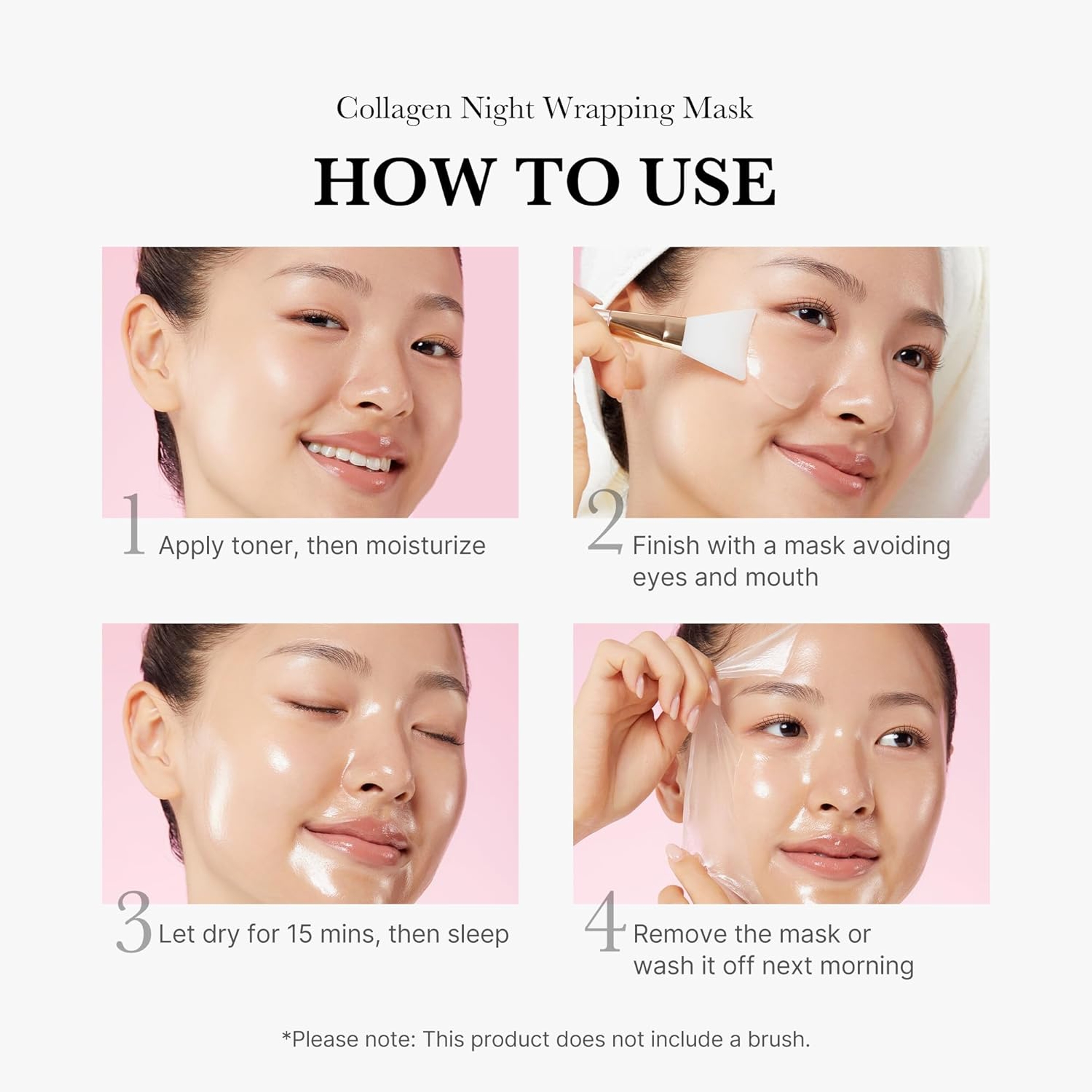 Medicube Collagen Night Wrapping Mask 2.53 fl.oz - Overnight Peel Off Facial Mask for Glowing Skin 5