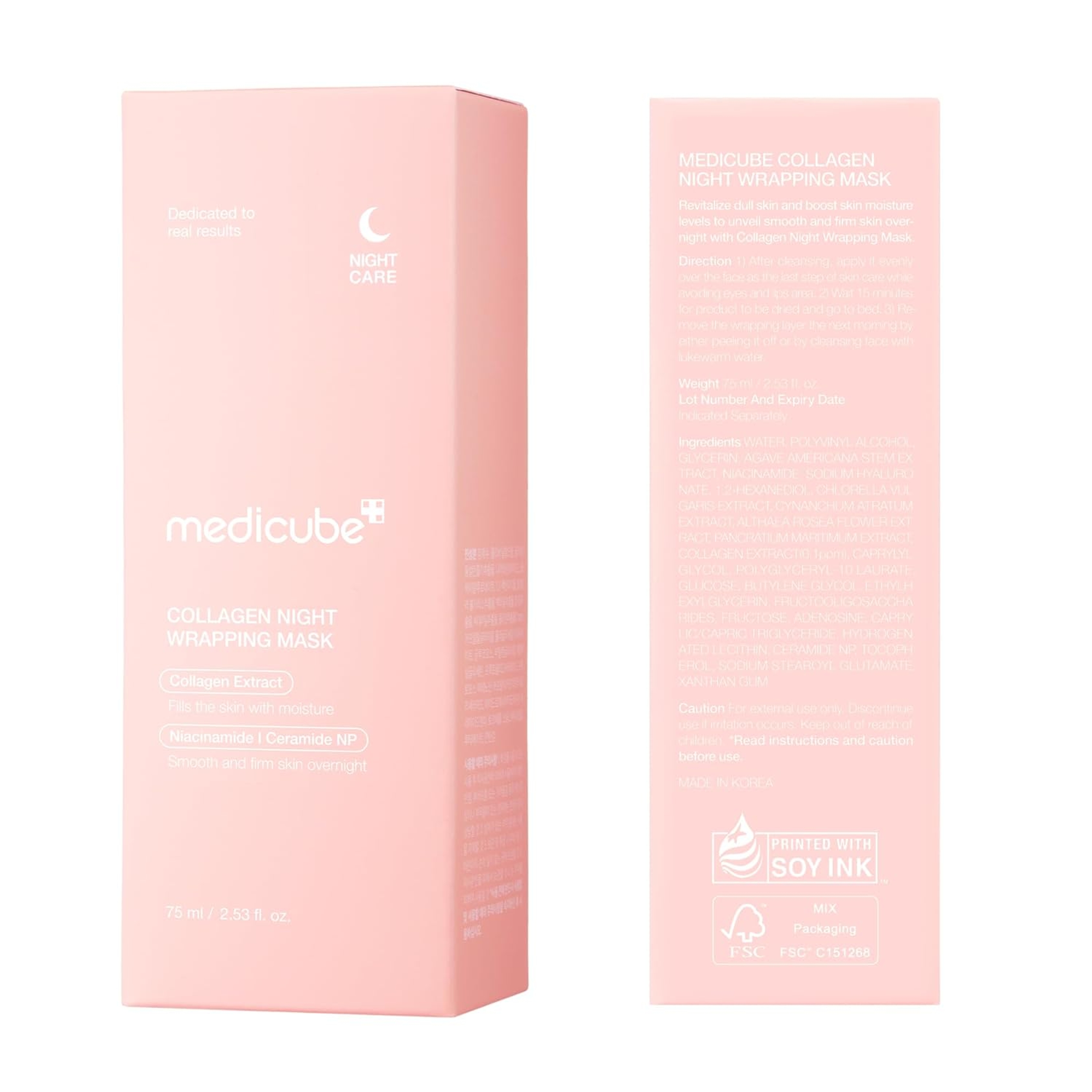 Medicube Collagen Night Wrapping Mask 2.53 fl.oz - Overnight Peel Off Facial Mask for Glowing Skin 9