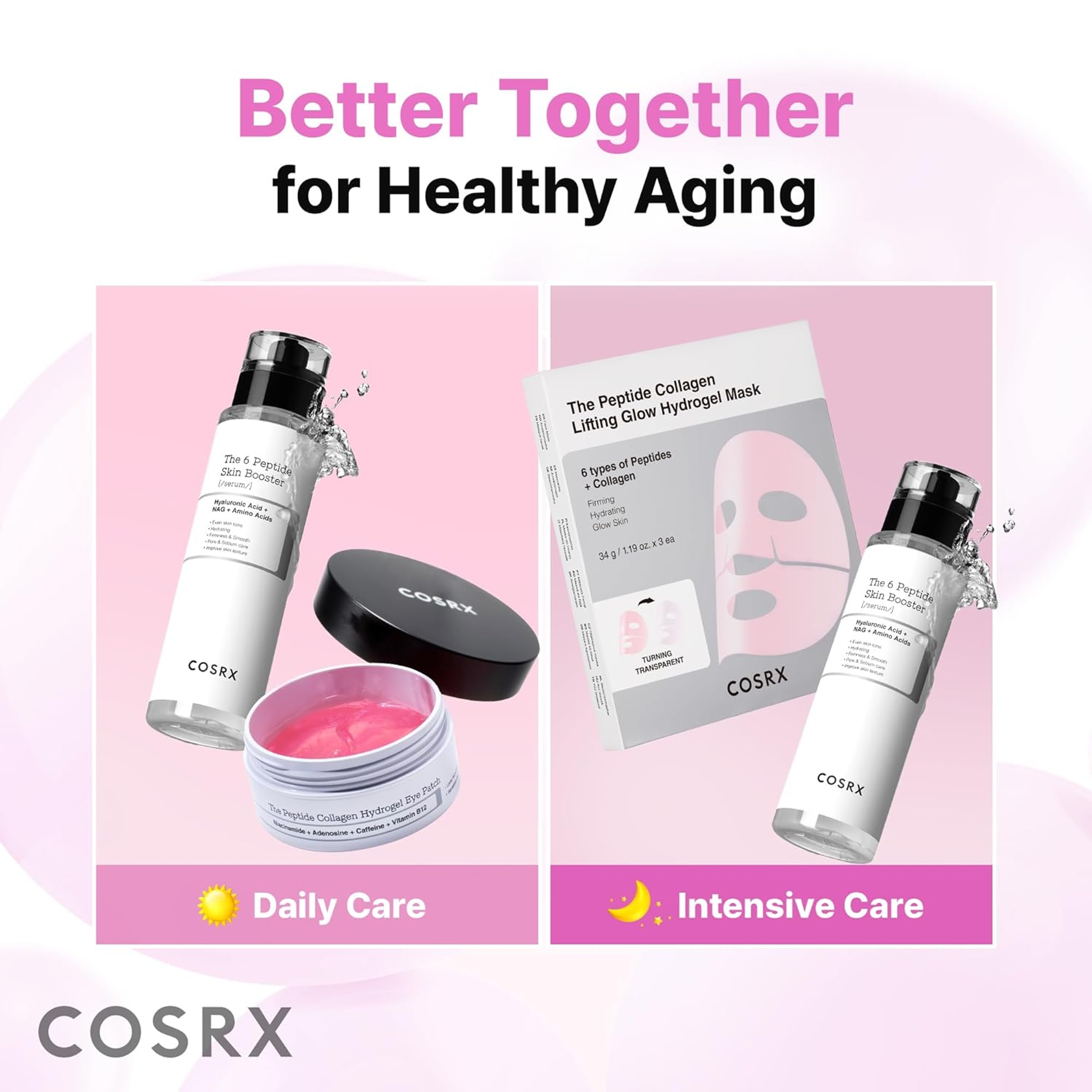 Cosrx Pink Peptides Collagen Hydrogel Eye Patch 60 Count - Cooling & Firming Under Eye Patches for Puffy Eyes 7
