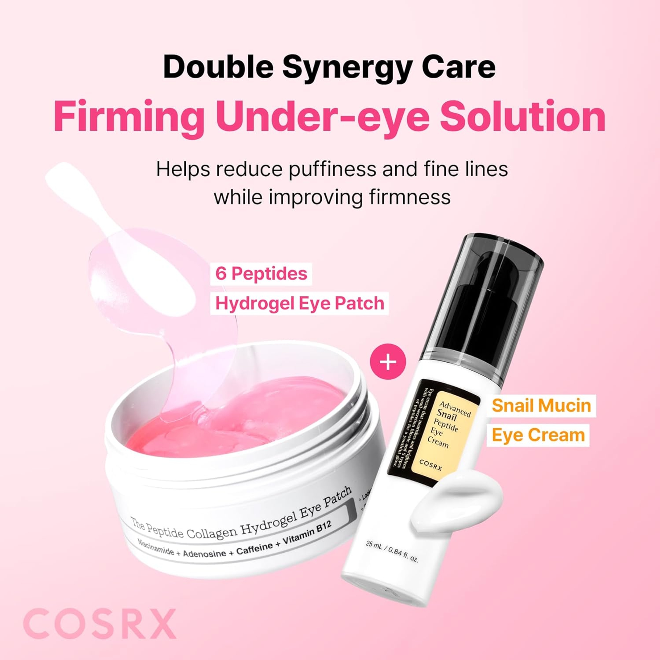 Cosrx Pink Peptides Collagen Hydrogel Eye Patch 60 Count - Cooling & Firming Under Eye Patches for Puffy Eyes 8