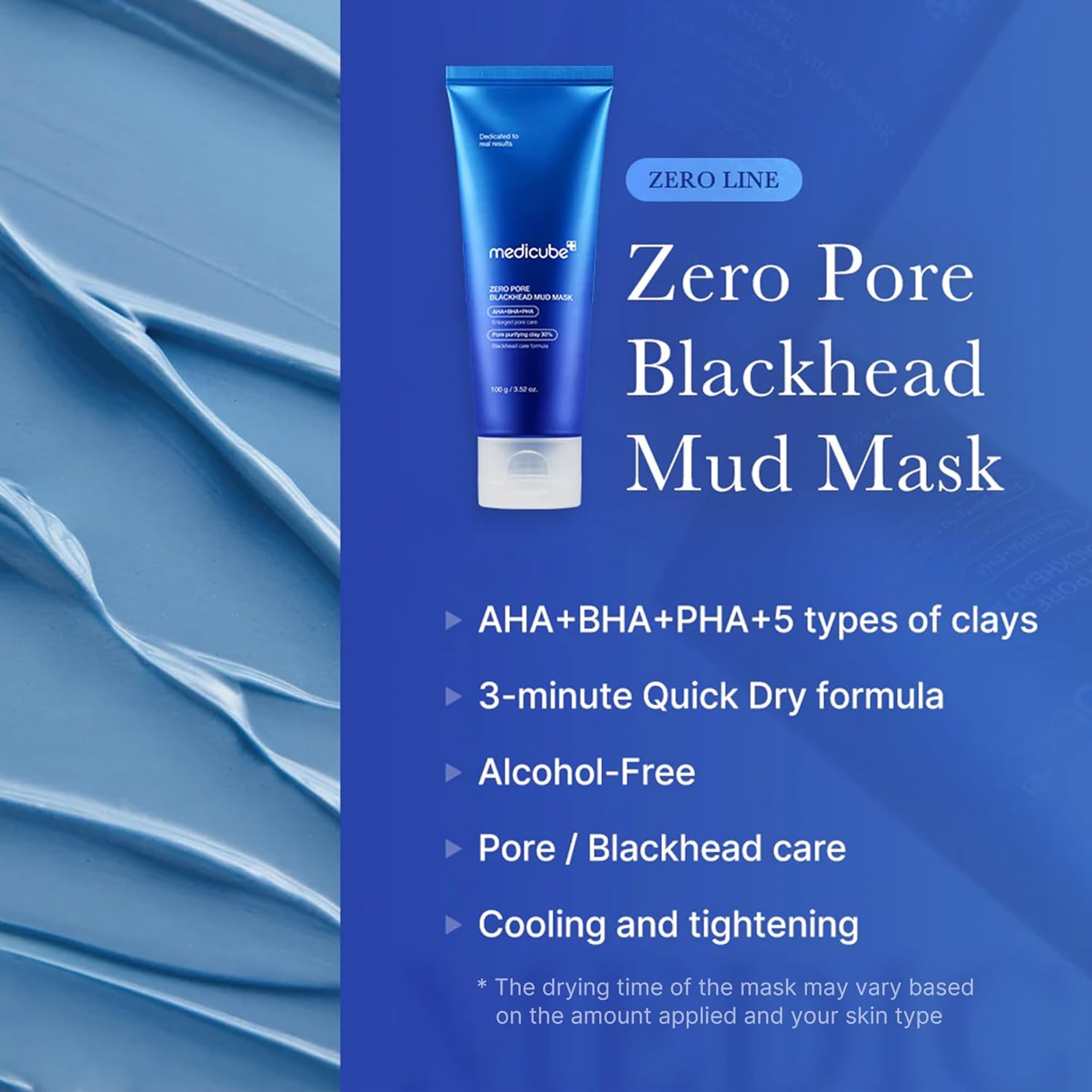 Medicube Zero Pore Blackhead Mud Mask 3.52 fl.oz - Skin Cooling & Pore Tightening 2