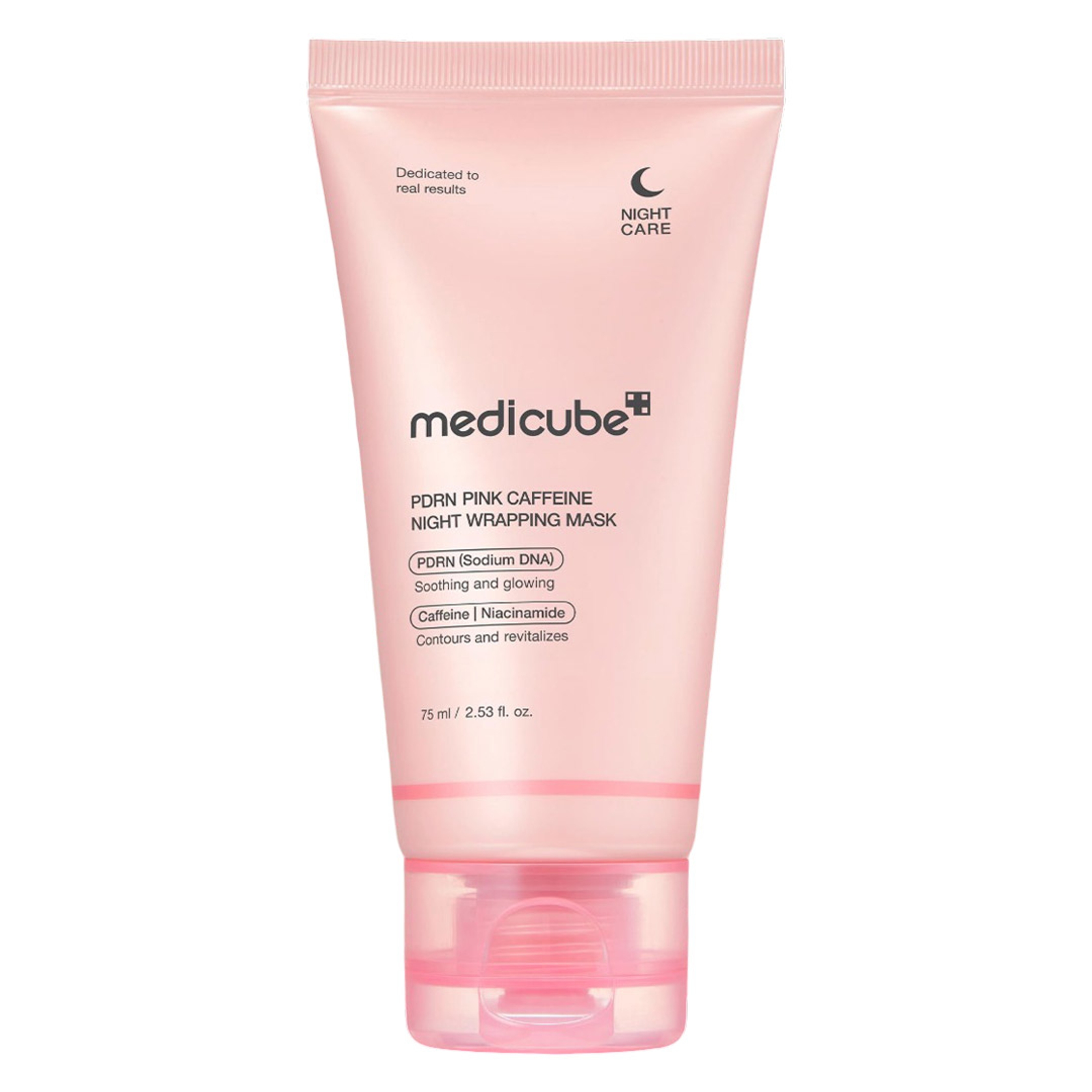 Medicube PDRN Pink Caffeine Night Wrapping Mask 2.53 fl.oz - Overnight Peel Off Mask for Refined & Glass Skin 1