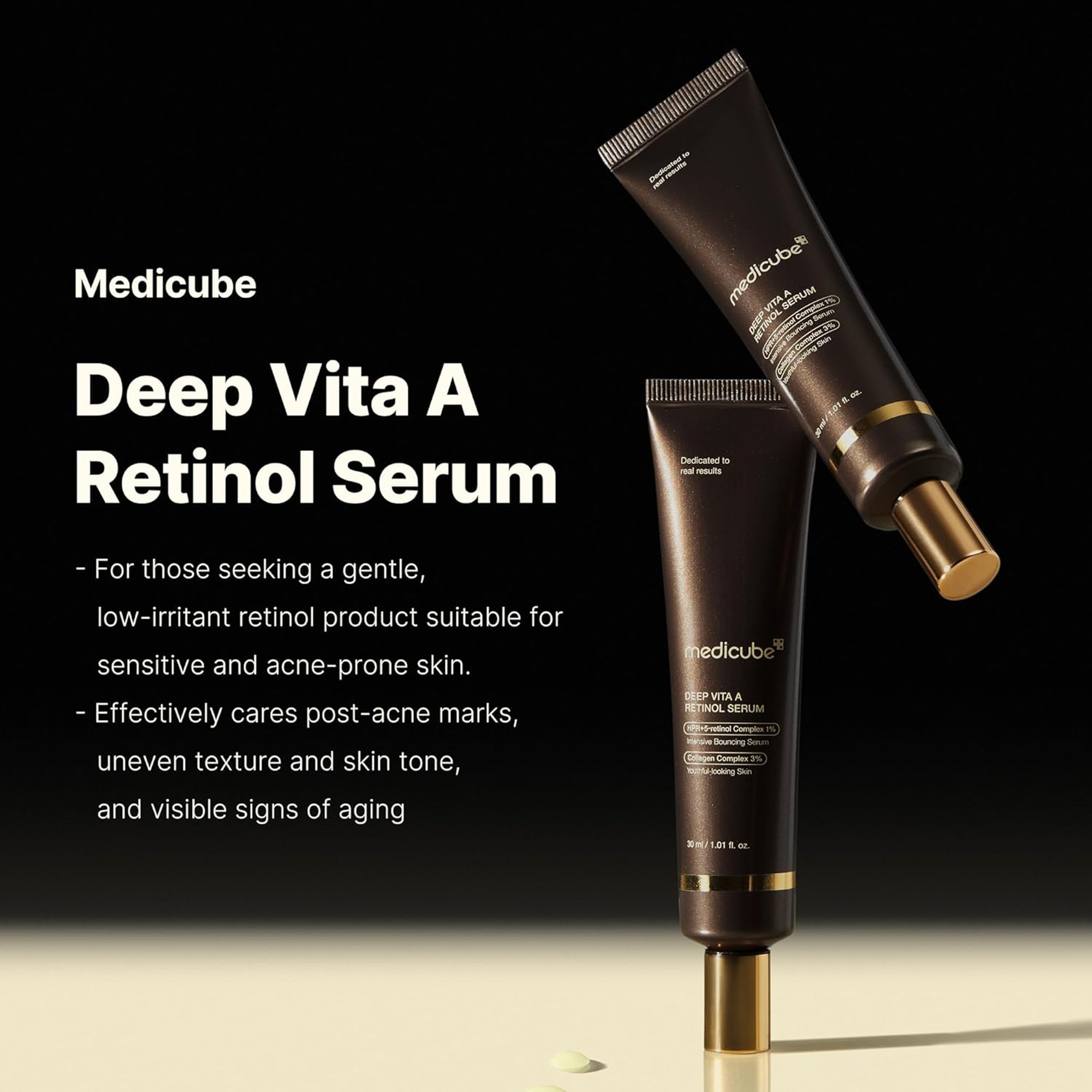 Medicube Deep Vita A Retinol Serum 1.01 fl.oz - Deep Reviving Bakuchiol & Retinol Serum for Fine Lines, Uneven Skin 2