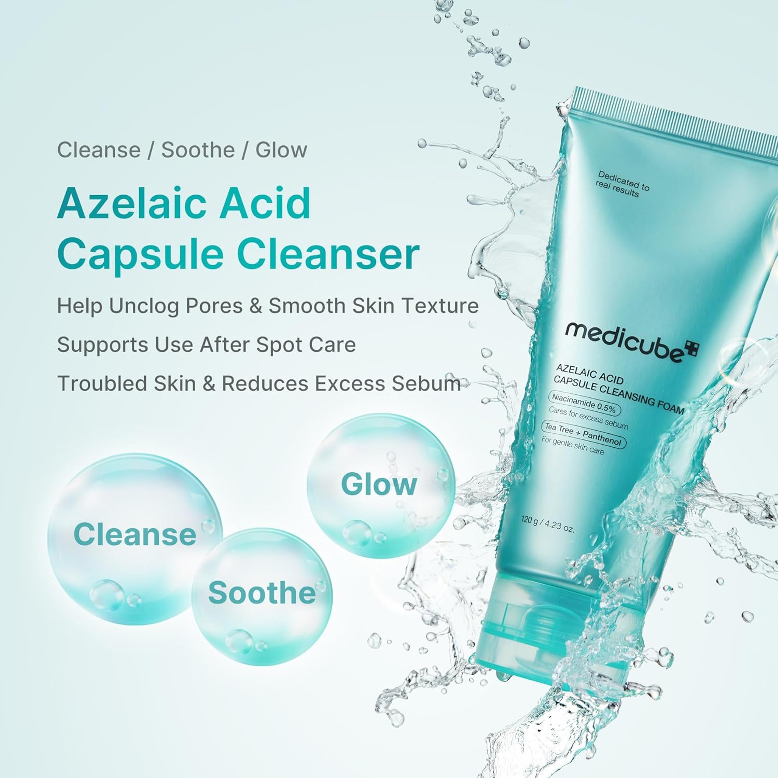 Medicube Azelaic Acid Capsule Cleansing Foam 4.23 fl.oz - Soothing Daily Foam Cleanser for Troubled Skin 2