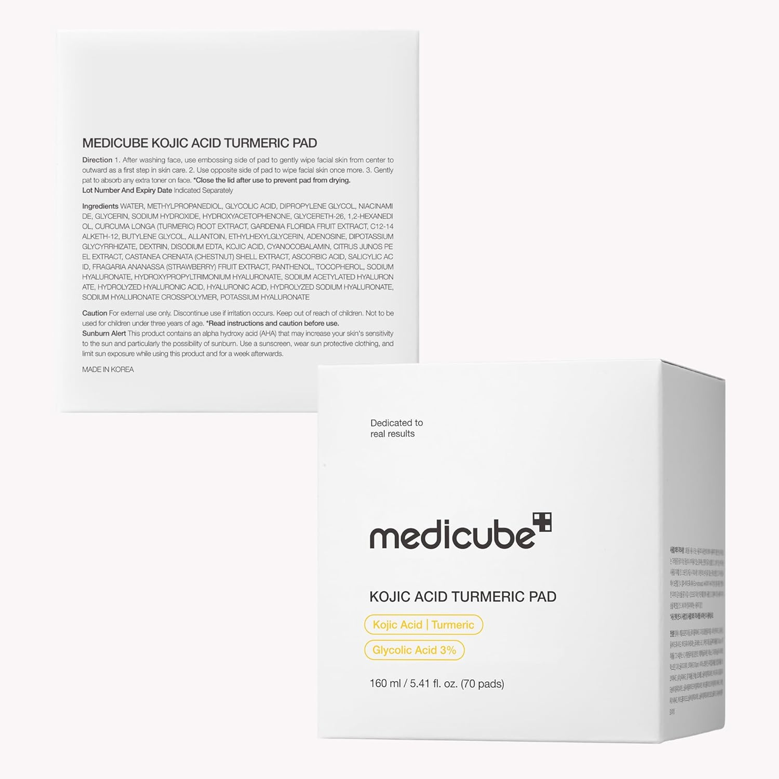 Medicube Kojic Acid Turmeric Pad 5.41 fl.oz (70 Pads) - Clarifying Toner Pad for Troubled Skin & Use After Spot Care 7