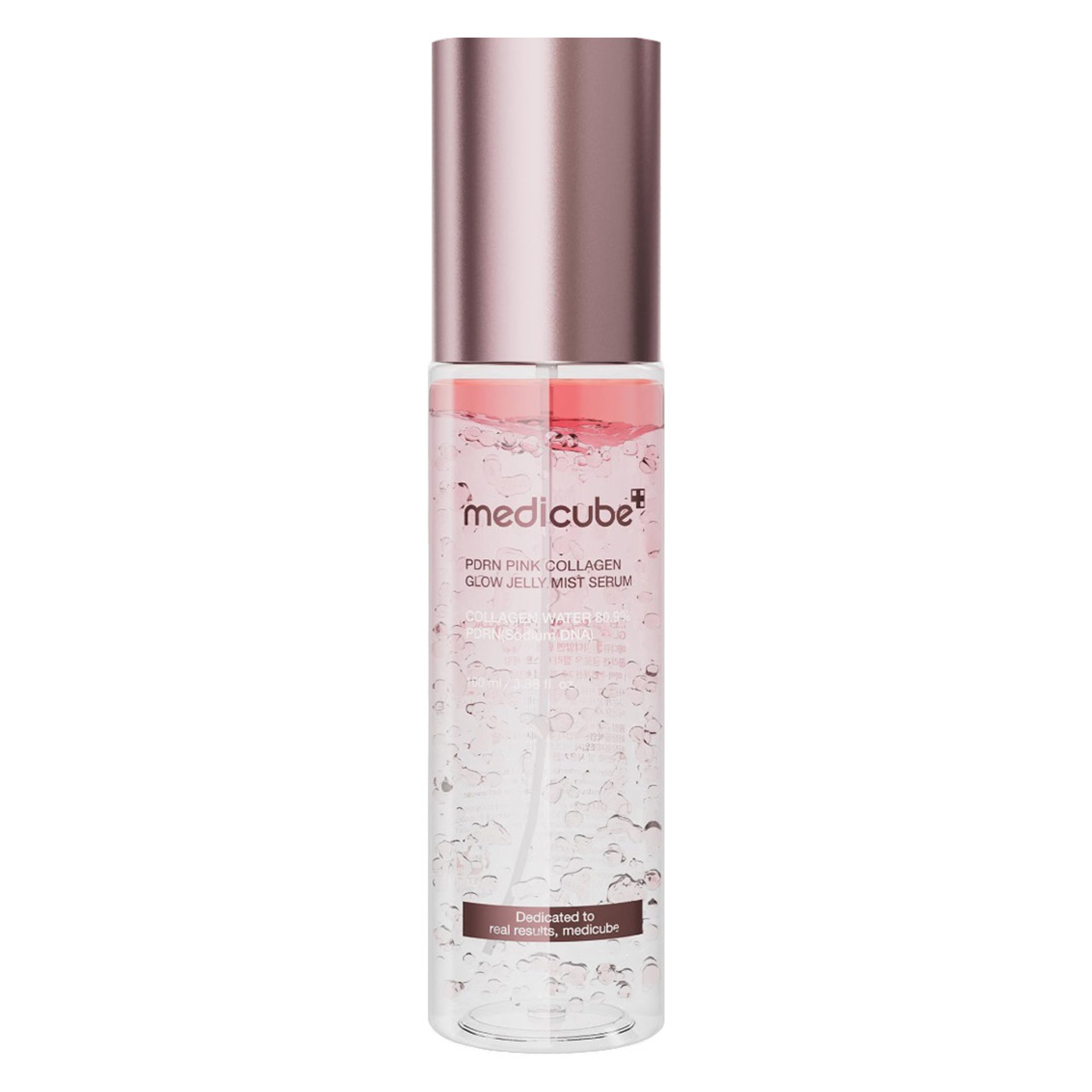 Medicube Pink PDRN Collagen Glow Jelly Mist Serum 3.38 fl.oz - Dual-Texture Glow Spray for Hydration & Radiance 1