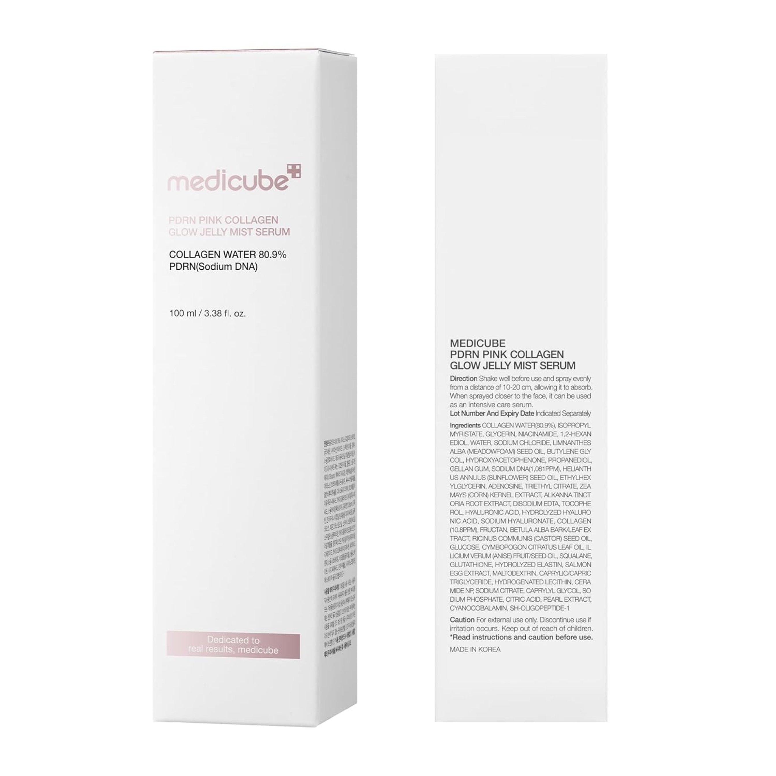 Medicube Pink PDRN Collagen Glow Jelly Mist Serum 3.38 fl.oz - Dual-Texture Glow Spray for Hydration & Radiance 9