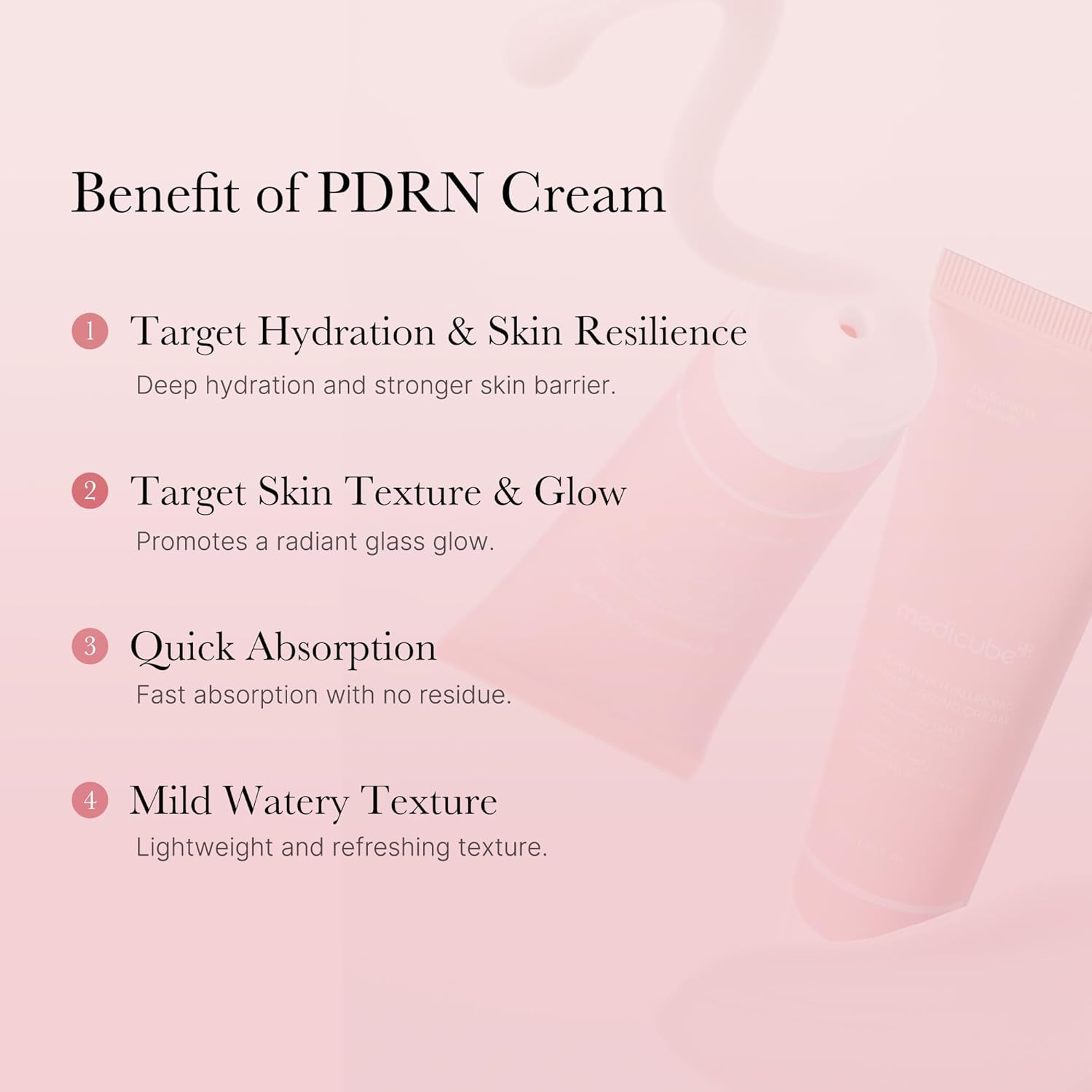 Medicube PDRN Pink Hyaluronic Moisturizing Cream 1.69 fl.oz - Restores Skin Elasticity & Glow 4