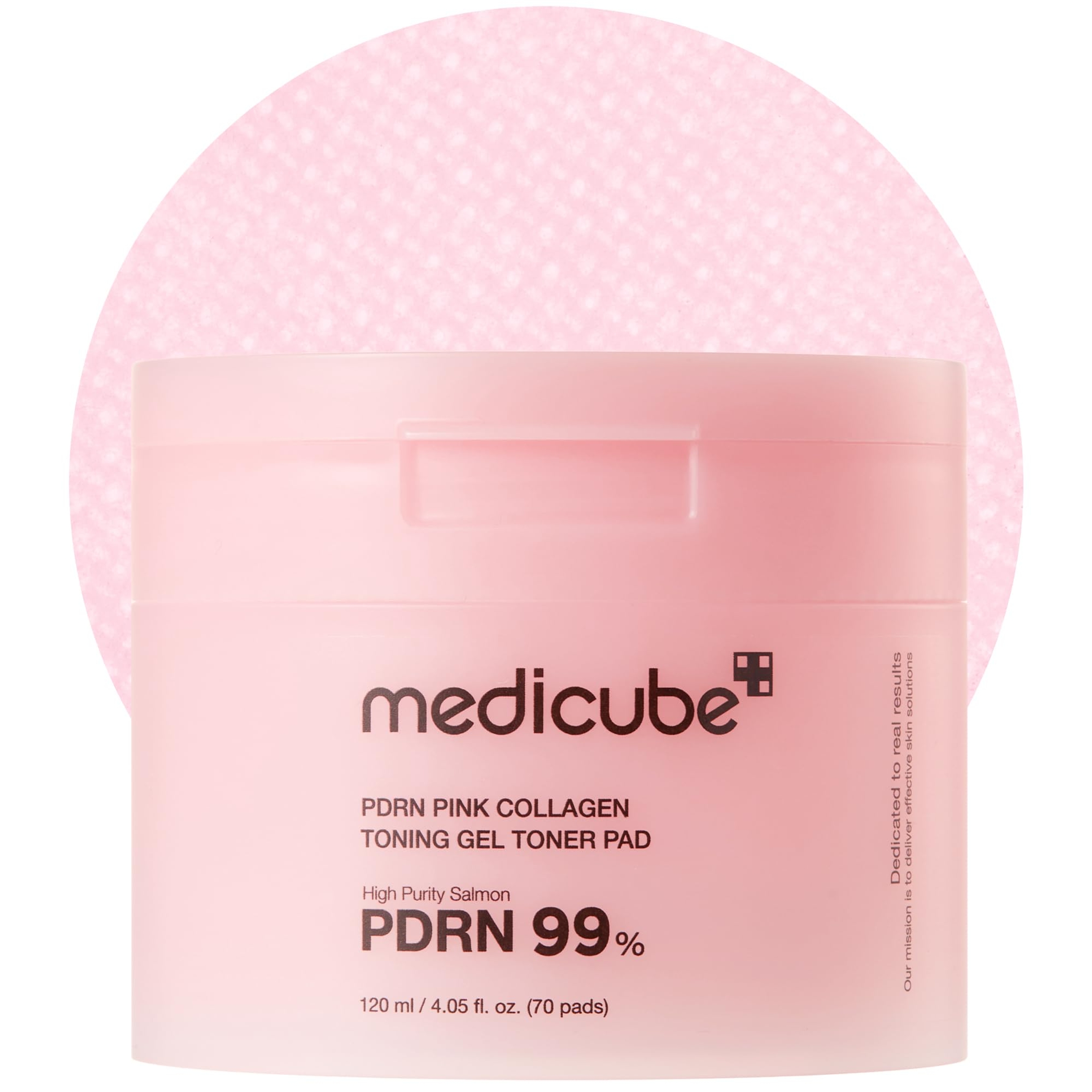 Medicube PDRN Pink Collagen Toning Gel Toner Pad 4.05 fl.oz (70 Pads) - Salmon DNA Jelly Pad for Uneven Skin Tone 1