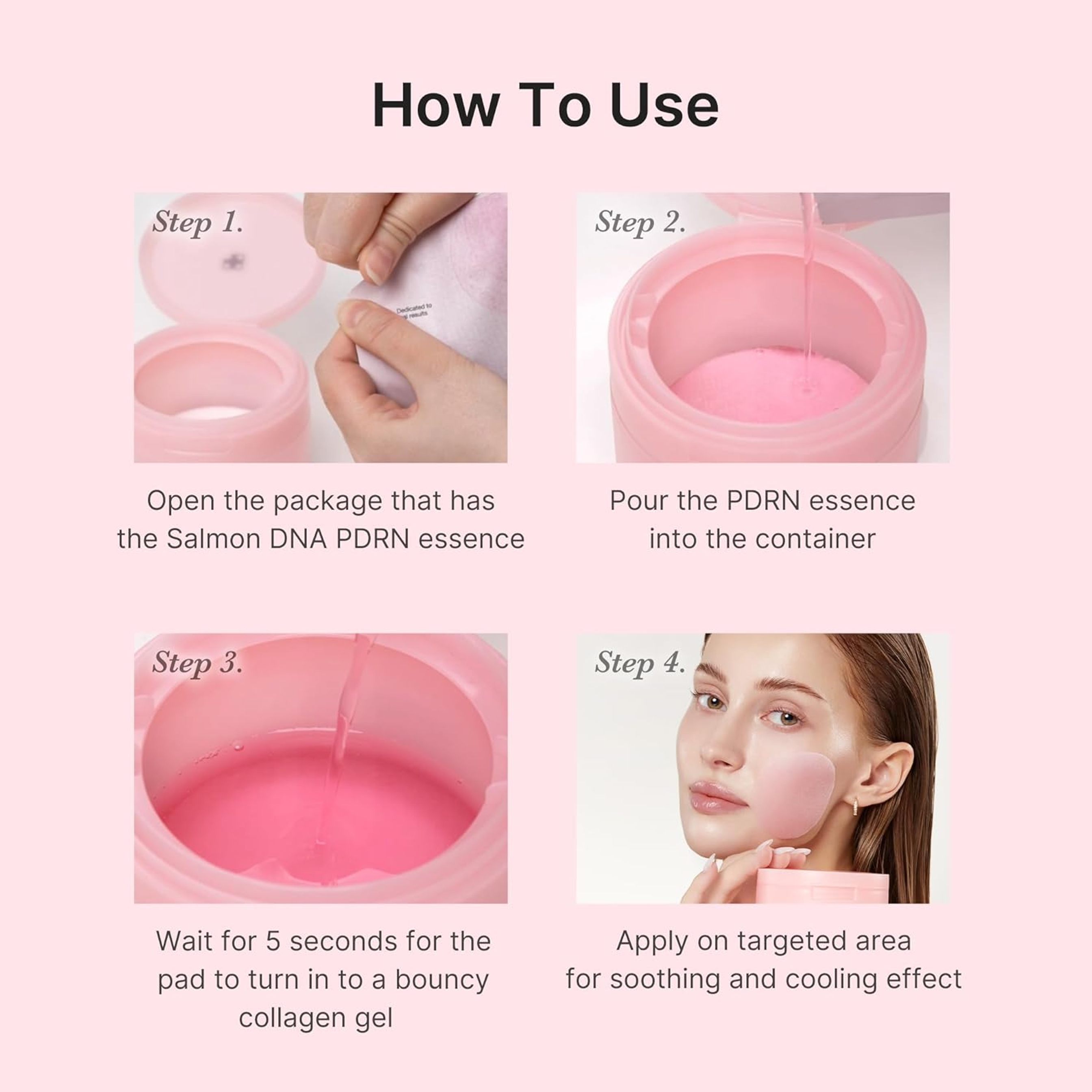Medicube PDRN Pink Collagen Toning Gel Toner Pad 4.05 fl.oz (70 Pads) - Salmon DNA Jelly Pad for Uneven Skin Tone 7