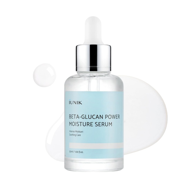 iUNIK Beta-Glucan Power Moisture Serum - Deep Hydration Vegan Serum for Dry, Mature & Sensitive Skin 1.69 fl.oz