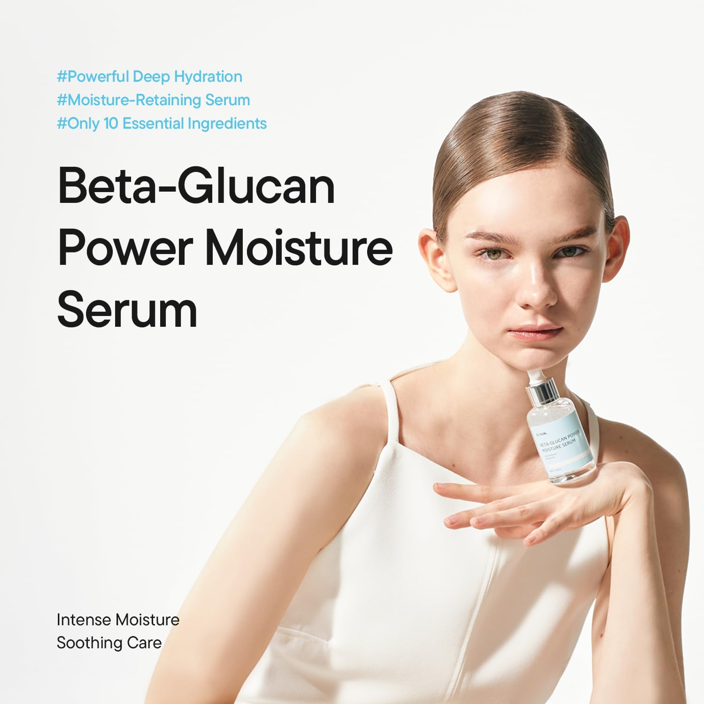 iUNIK Beta-Glucan Power Moisture Serum - Deep Hydration Vegan Serum for Dry, Mature & Sensitive Skin 1.69 fl.oz 2