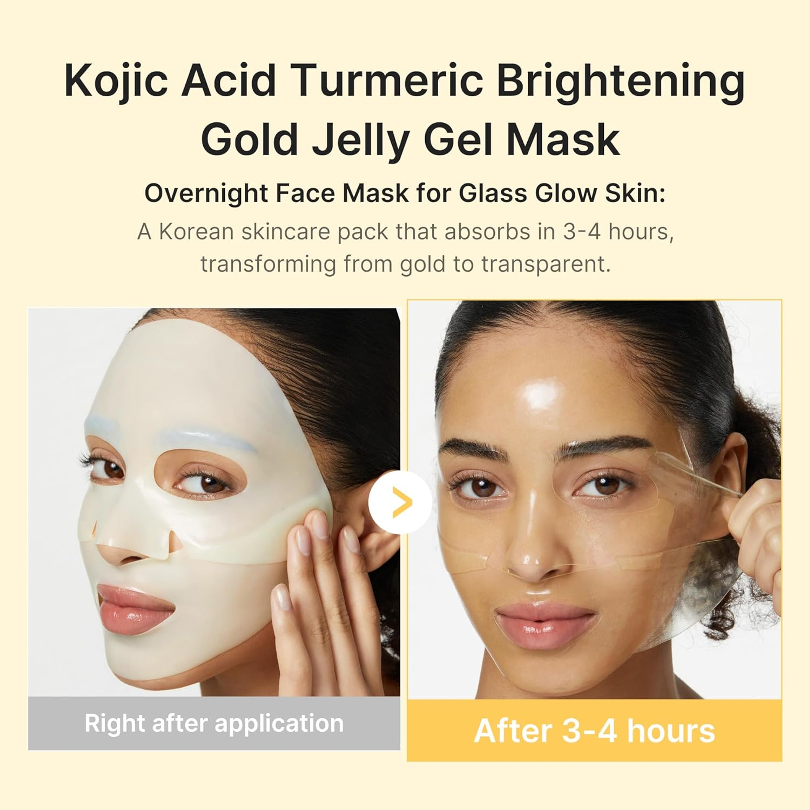 Medicube Kojic Acid Turmeric Brightening Gel Mask 0.98 fl.oz (Pack of 4) - Overnight Face Mask for Glass Glow Skin 2