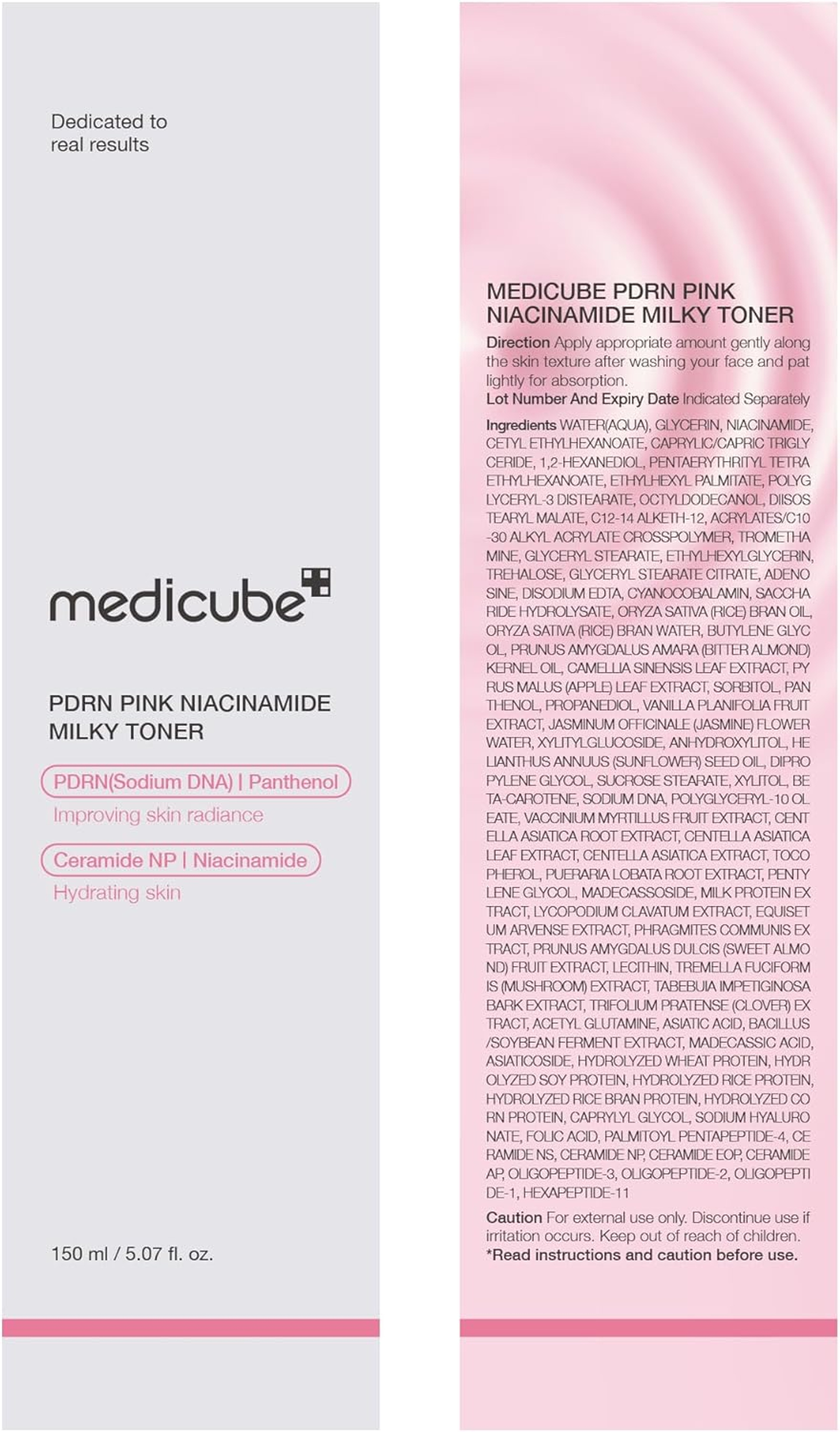 Medicube PDRN Pink Niacinamide Milky Toner 5.07 fl.oz - Salmon DNA Toner for Hydrating & Soothing 7