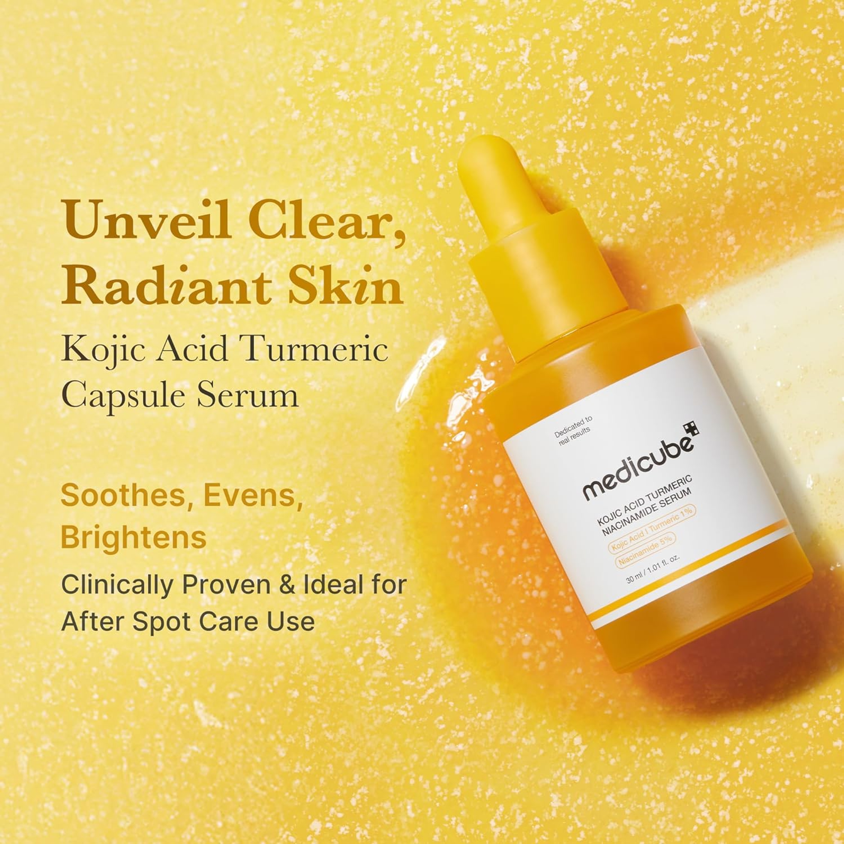 Medicube Kojic Acid Turmeric Niacinamide Serum 1.01 fl.oz - Clarifying & Balancing Capsule Serum for Troubled Skin 2