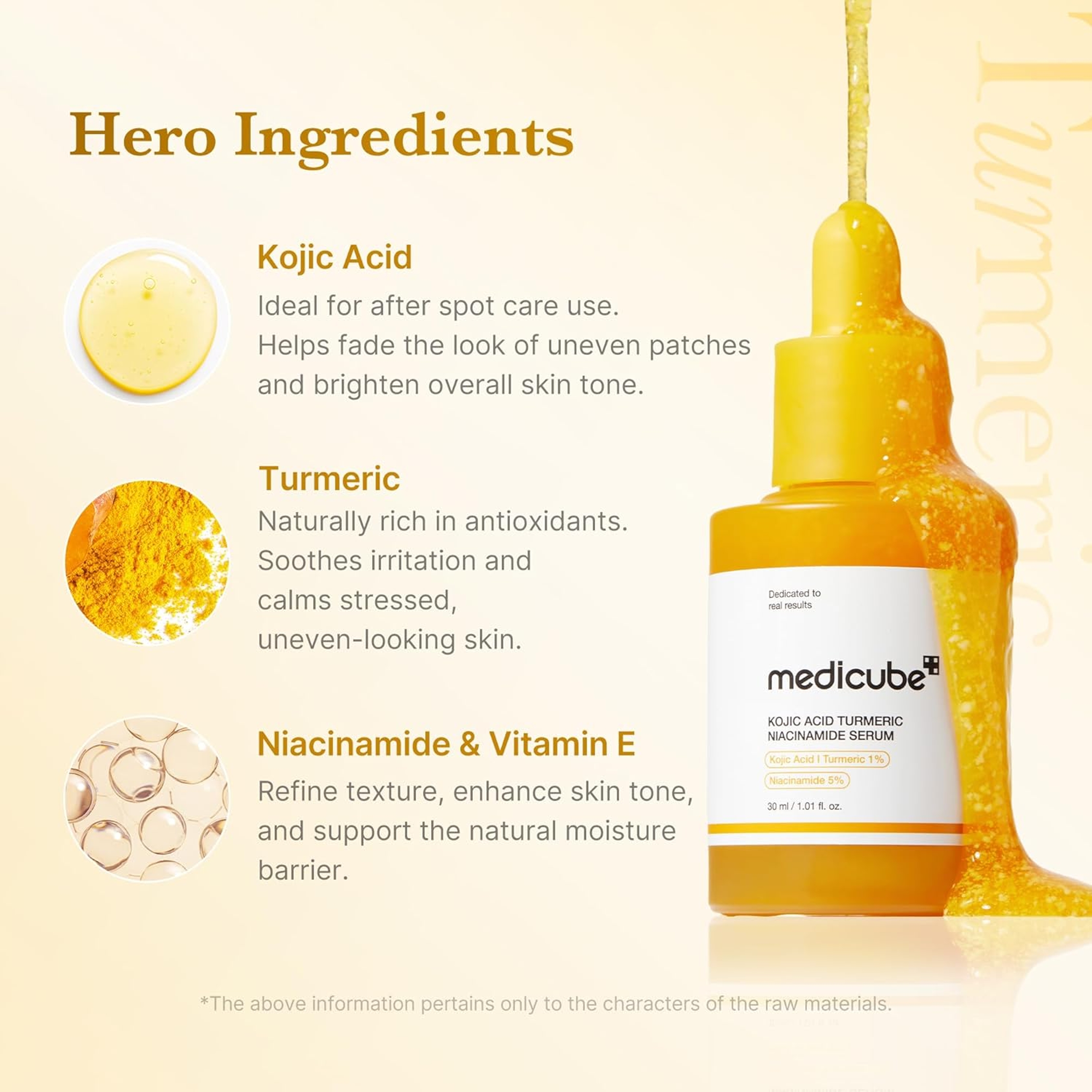 Medicube Kojic Acid Turmeric Niacinamide Serum 1.01 fl.oz - Clarifying & Balancing Capsule Serum for Troubled Skin 3