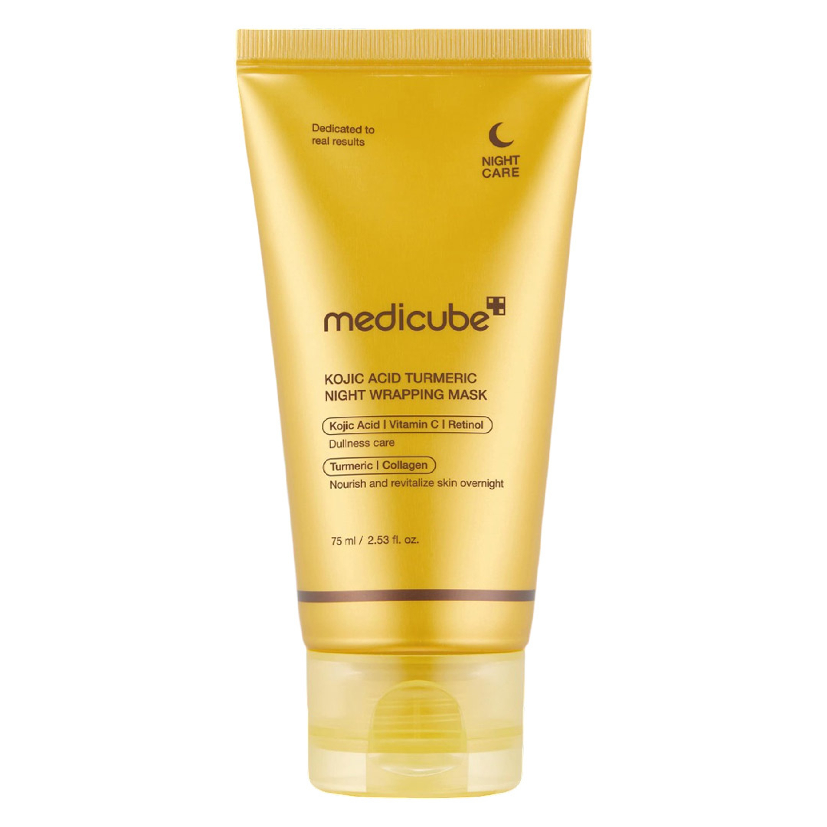 Medicube Kojic Acid Turmeric Night Wrapping Mask 2.53 fl.oz - Overnight Peel Off Facial Mask for a Glowing Complexion 1