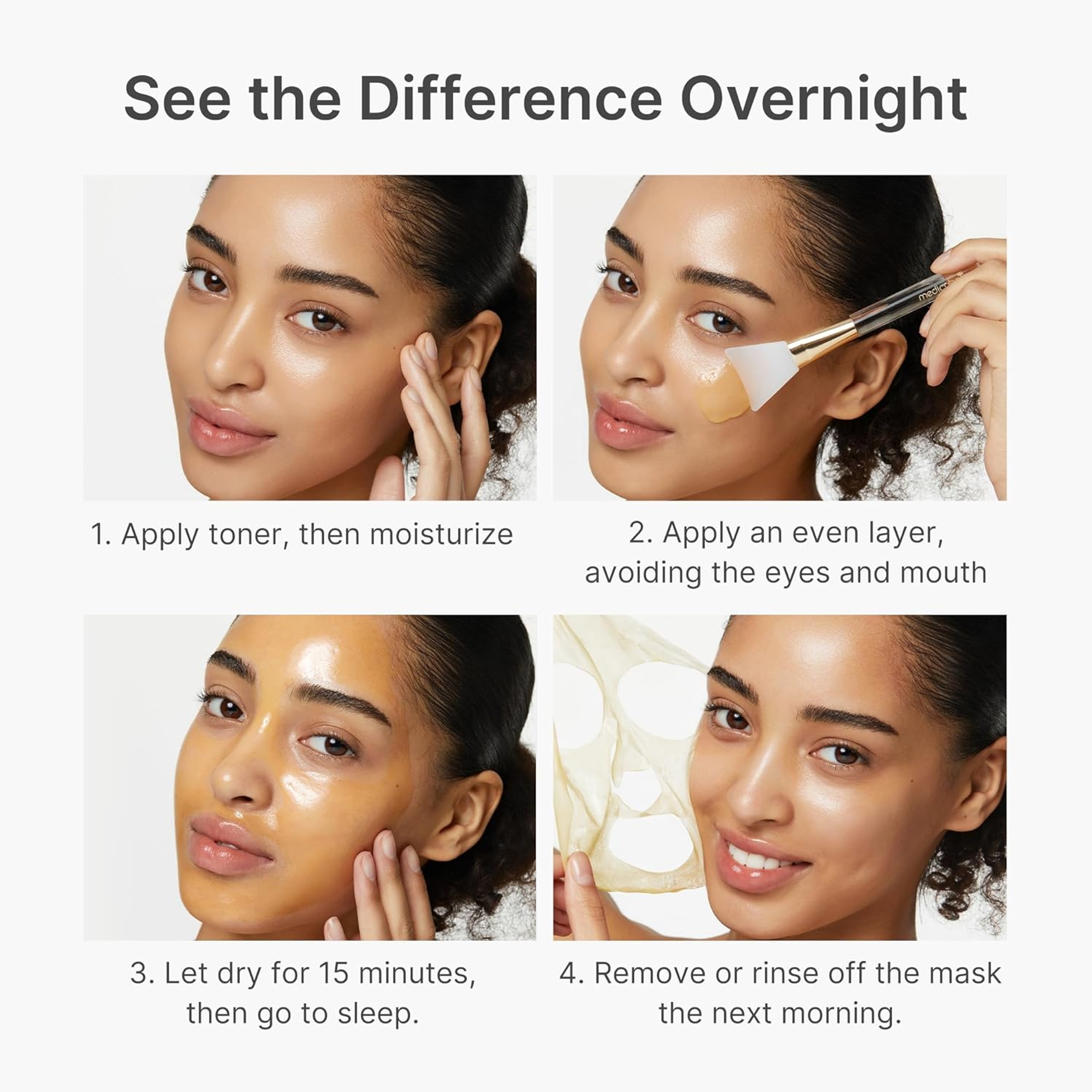 Medicube Kojic Acid Turmeric Night Wrapping Mask 2.53 fl.oz - Overnight Peel Off Facial Mask for a Glowing Complexion 6