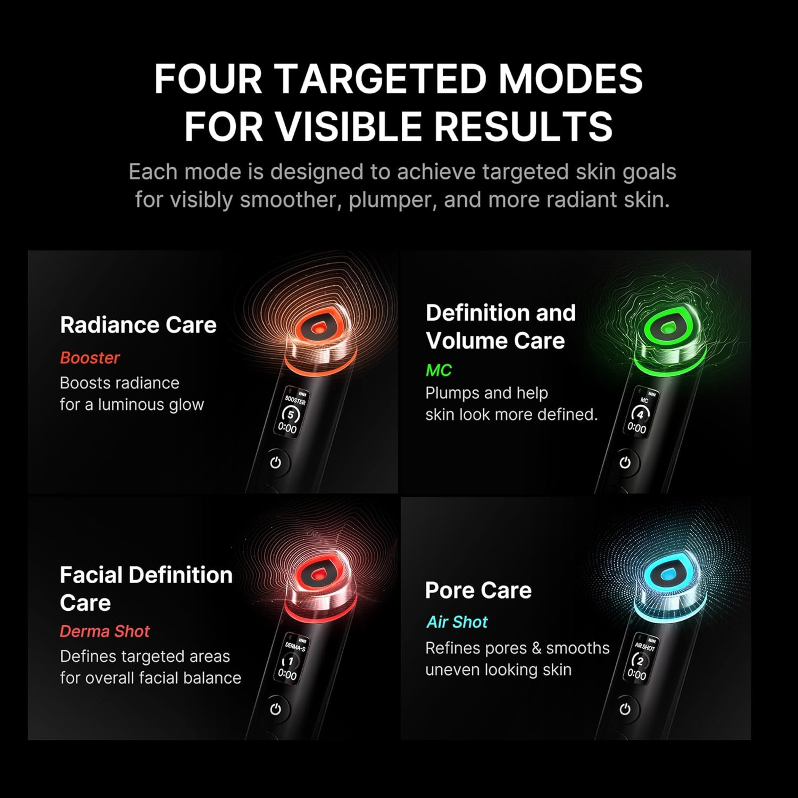 Medicube Booster Pro, Black, 1 Count - 6-in-1 Real Glass Glow Beauty Massager 3