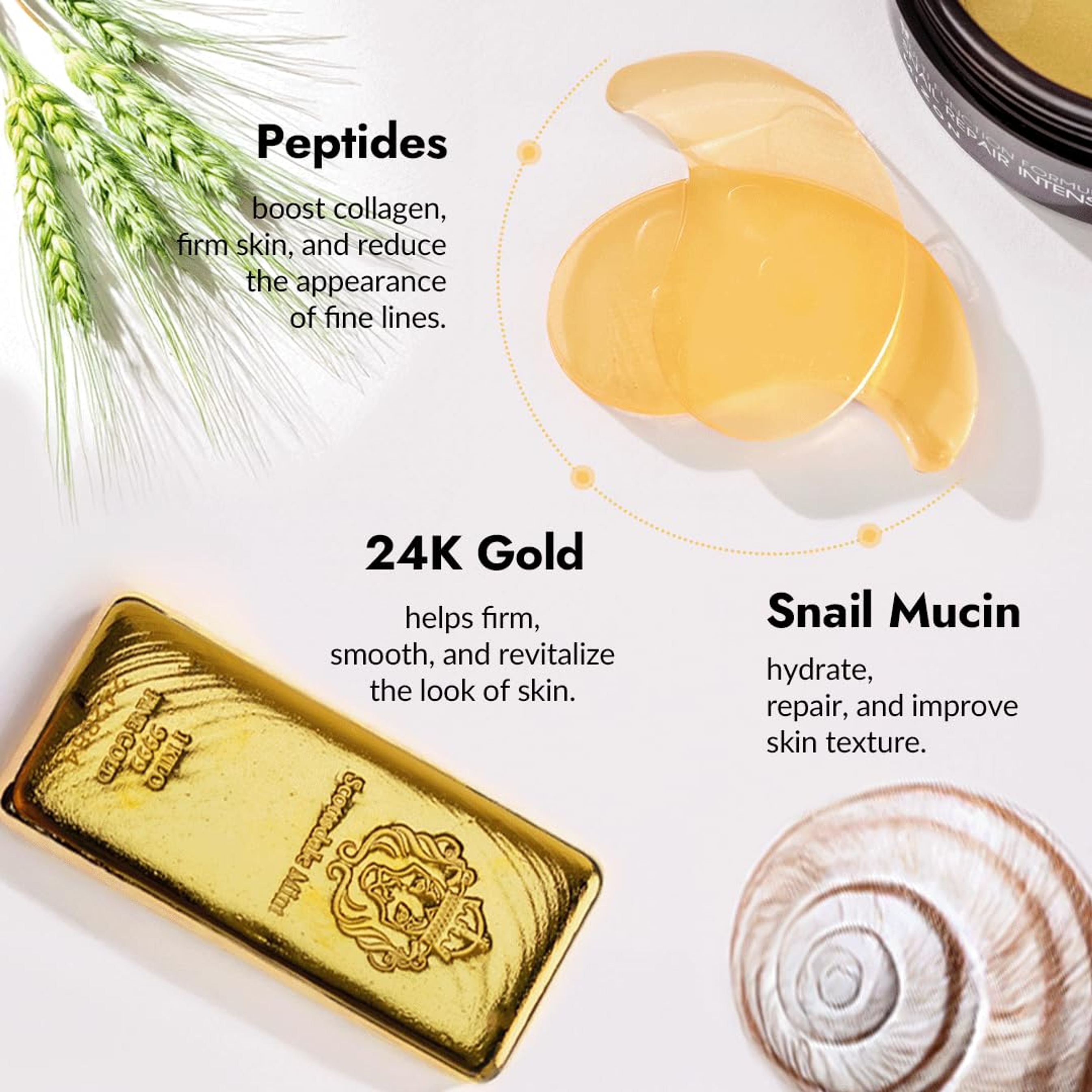 Mizon Snail Repair Intensive Gold Eye Gel Patch - Under Eye Patches for Puffy Eyes & Dark Circles 60 Pcs 4