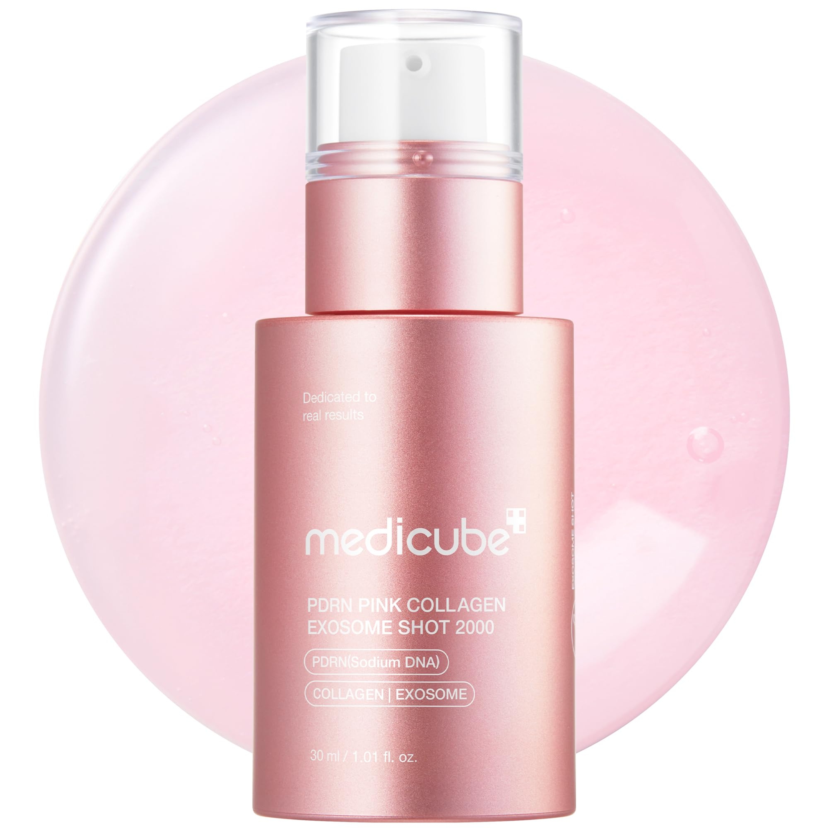 Medicube PDRN Pink Collagen Exosome Shot 2000 1.01 fl.oz - Salmon DNA Spicules Facial Serum for Uneven Skin Tone 1