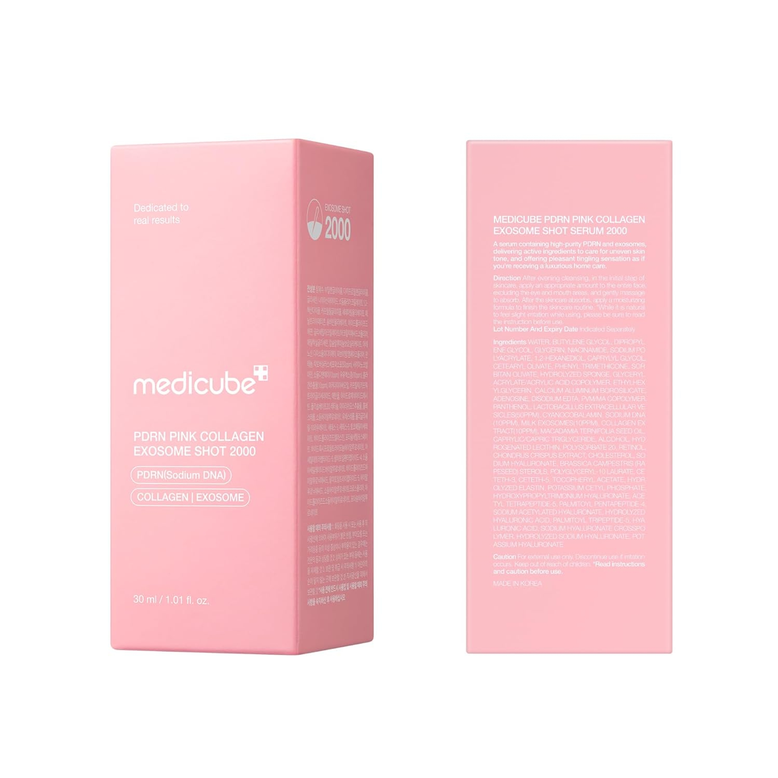 Medicube PDRN Pink Collagen Exosome Shot 2000 1.01 fl.oz - Salmon DNA Spicules Facial Serum for Uneven Skin Tone 8