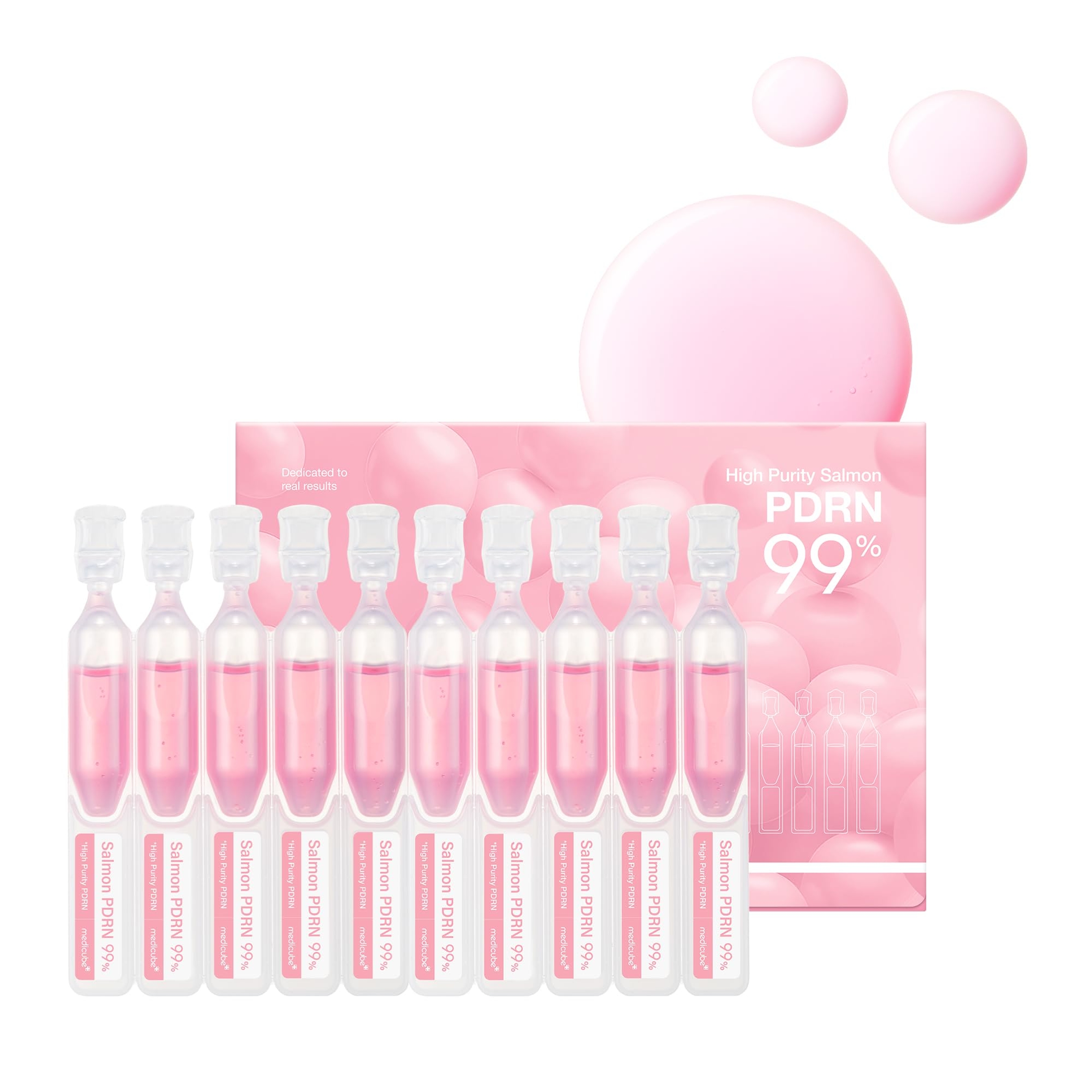 Medicube DNA PDRN Pink One Day Serum - 99% Salmon DNA PDRN Intensive Ampoule 0.05 fl.oz x 10ea 1