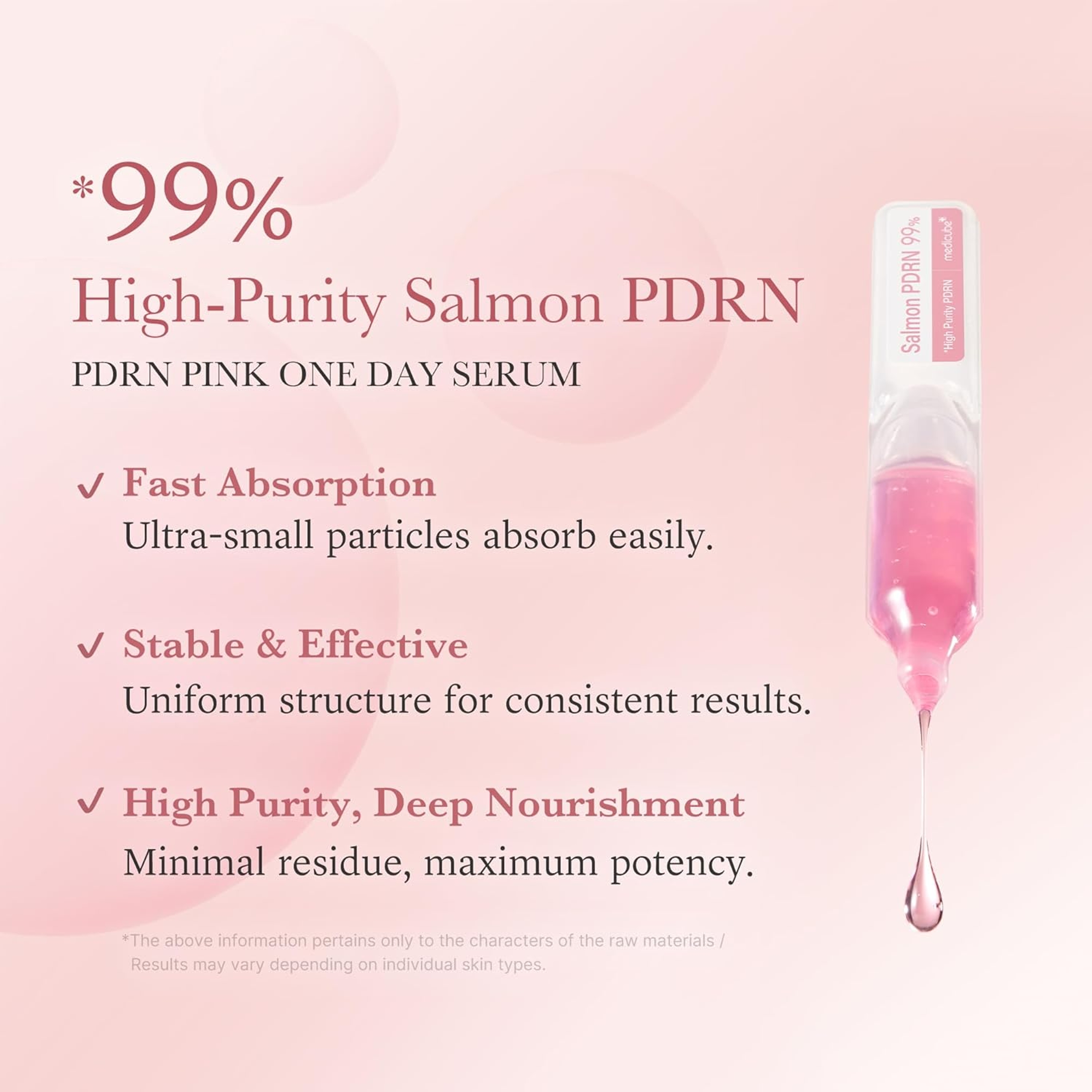 Medicube DNA PDRN Pink One Day Serum - 99% Salmon DNA PDRN Intensive Ampoule 0.05 fl.oz x 10ea 3