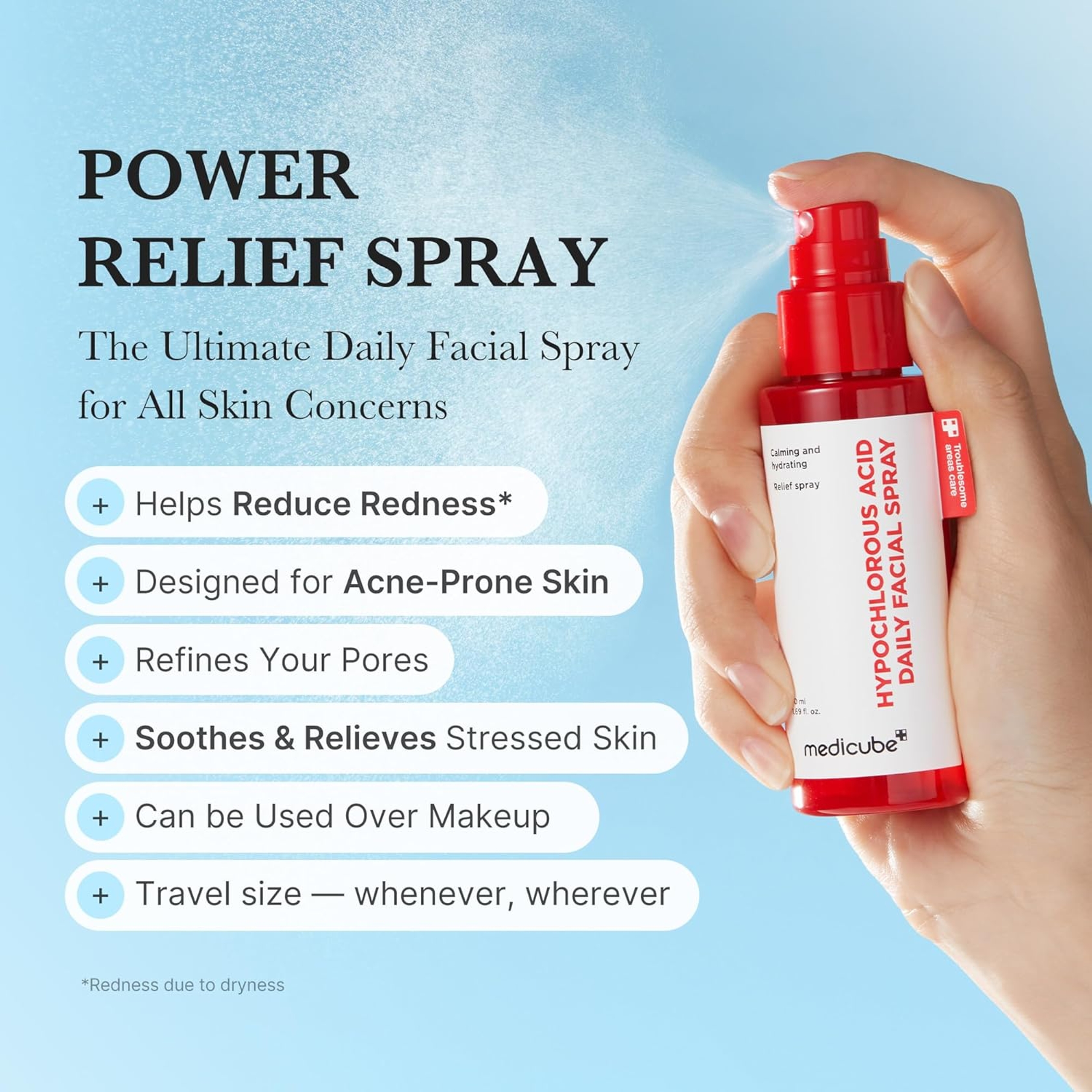 Medicube Hypochlorous Acid Daily Facial Spray 1.69 fl.oz - Soothing & Calming Facial Mist for All Skin Types, Delicate Skin 2