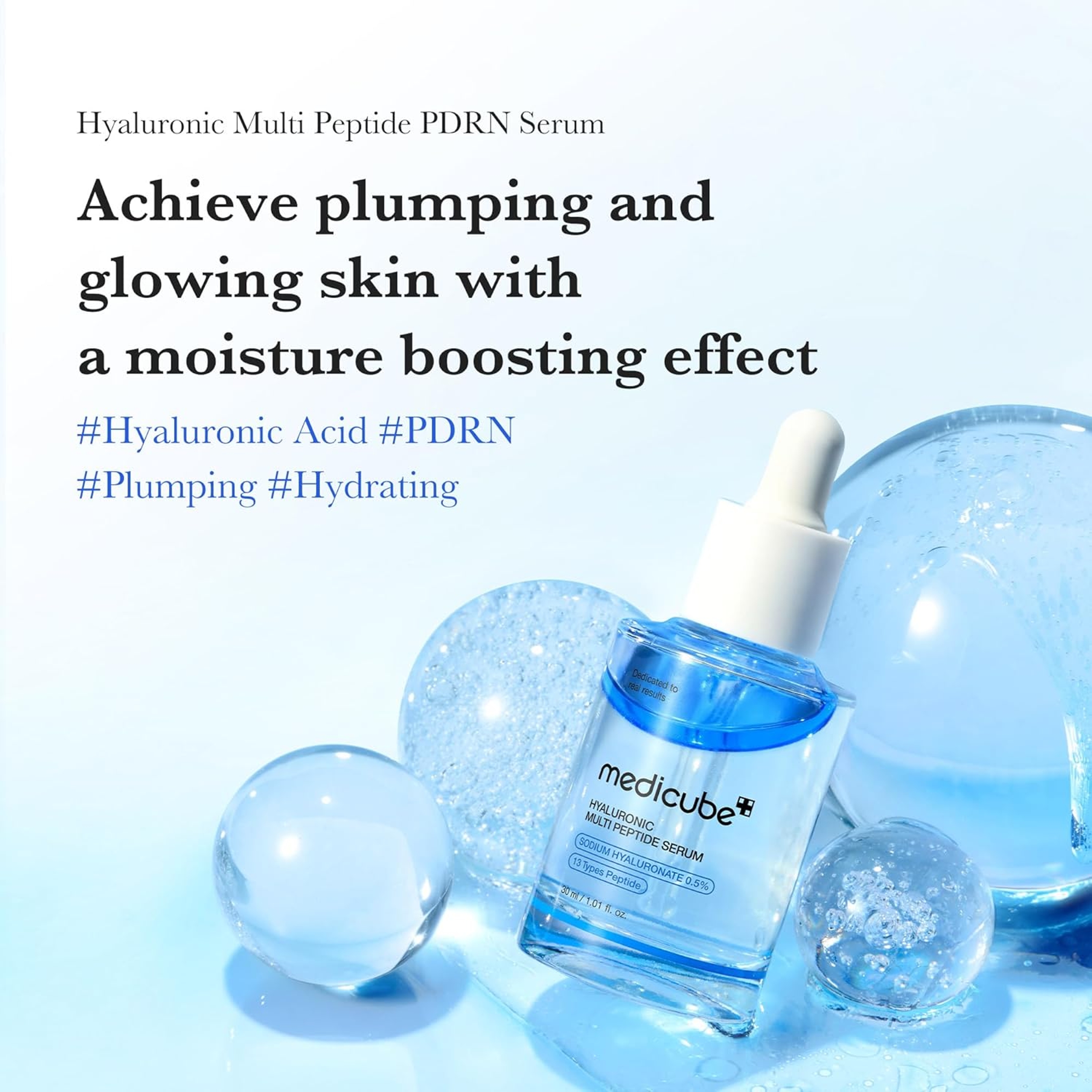 Medicube Hyaluronic Multi Peptide Serum 1.01 fl.oz - Lightweight Water Plumping Radiant Facial Serum for All Skin Type 2