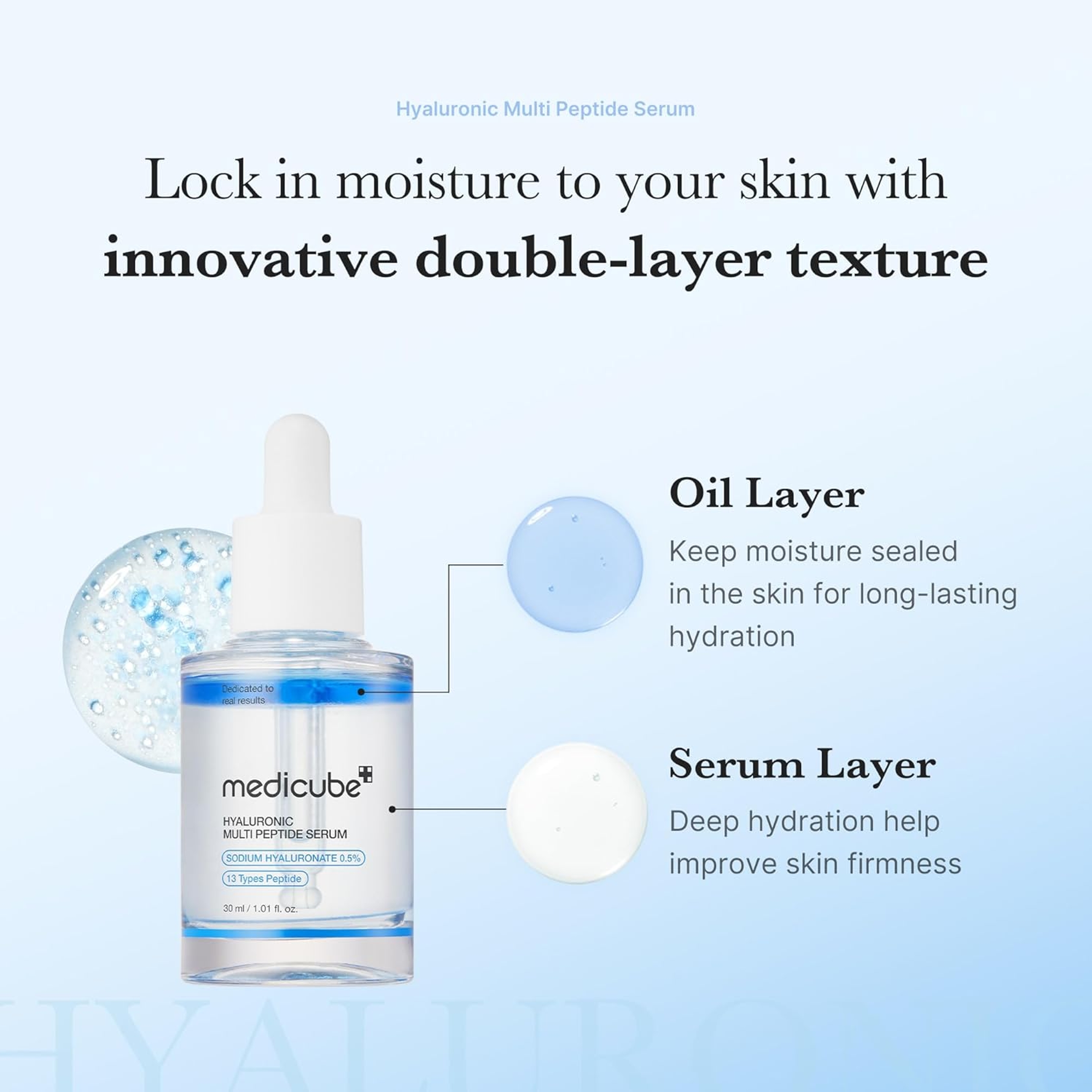 Medicube Hyaluronic Multi Peptide Serum 1.01 fl.oz - Lightweight Water Plumping Radiant Facial Serum for All Skin Type 5