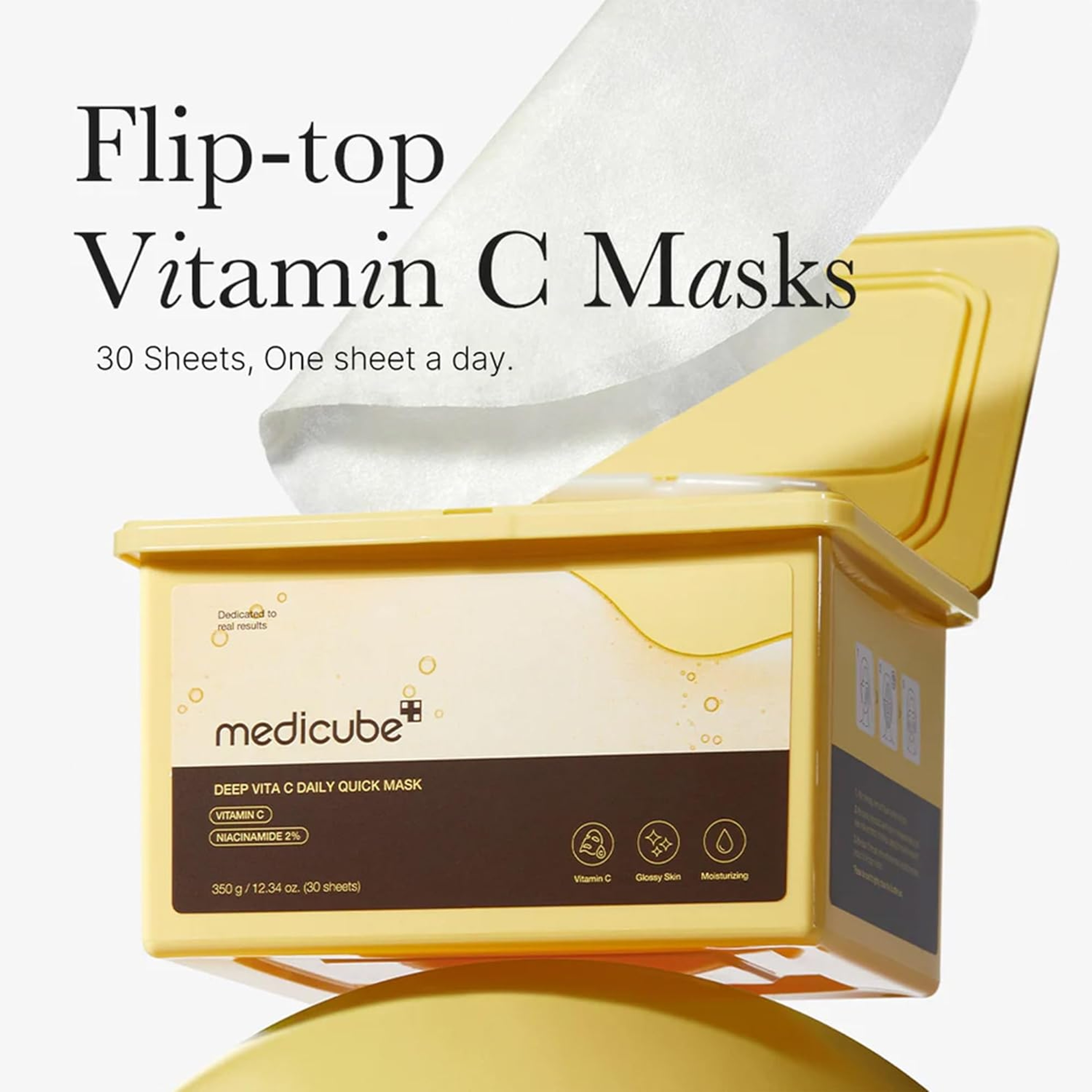 Medicube Deep Vita C Daily Quick 12.34 oz (30 Sheets) - Triple Vitamin Complex For Radiance and Hydration 2