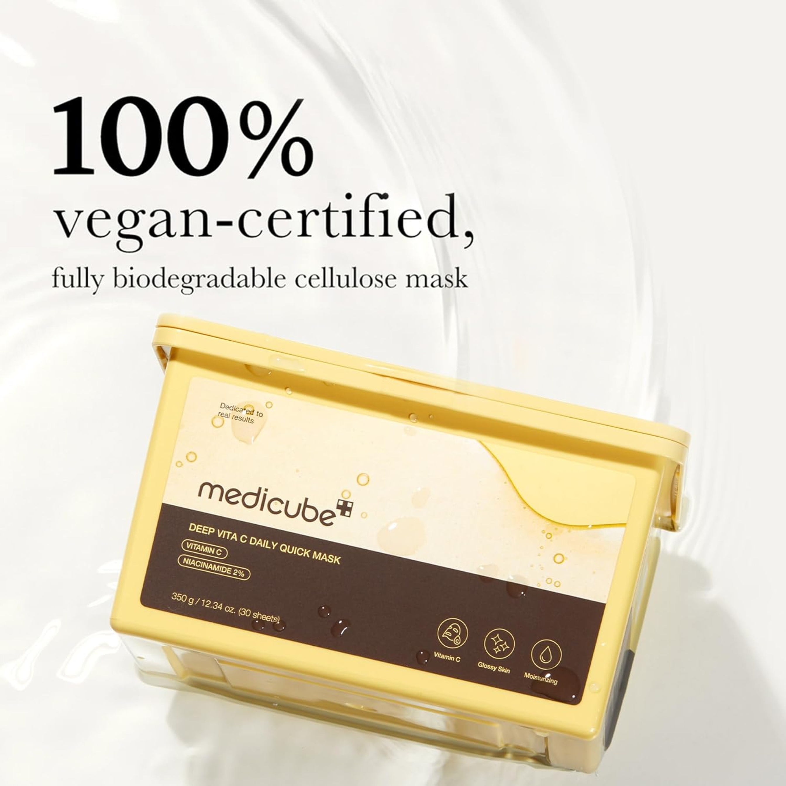 Medicube Deep Vita C Daily Quick 12.34 oz (30 Sheets) - Triple Vitamin Complex For Radiance and Hydration 4