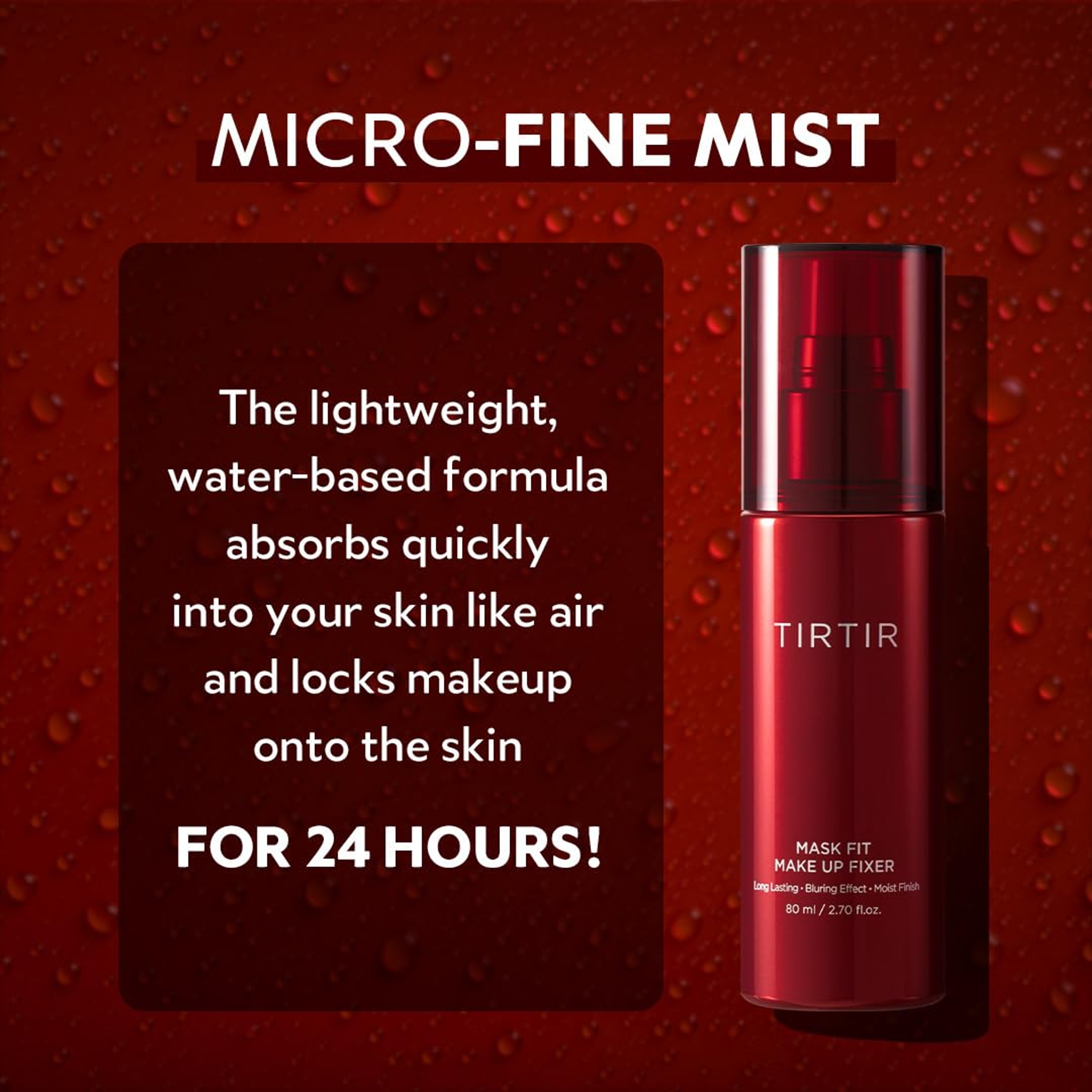 Tirtir Mask Fit Make Up Fixer 2.70 fl.oz - 24H Transfer-Resistant Lightweight Non-Greasy Makeup Setting Spray 5
