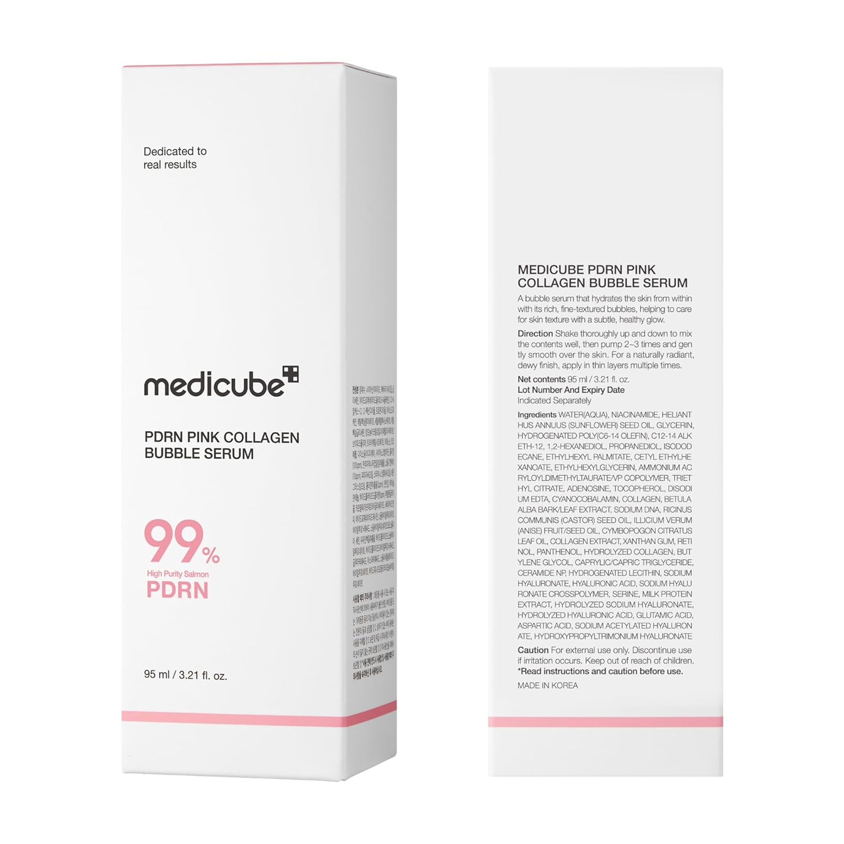 Medicube PDRN Pink Collagen Bubble Serum 3.21 fl.oz - Bubble-to-Glow Firming Serum for Radiant, Plump Skin 9