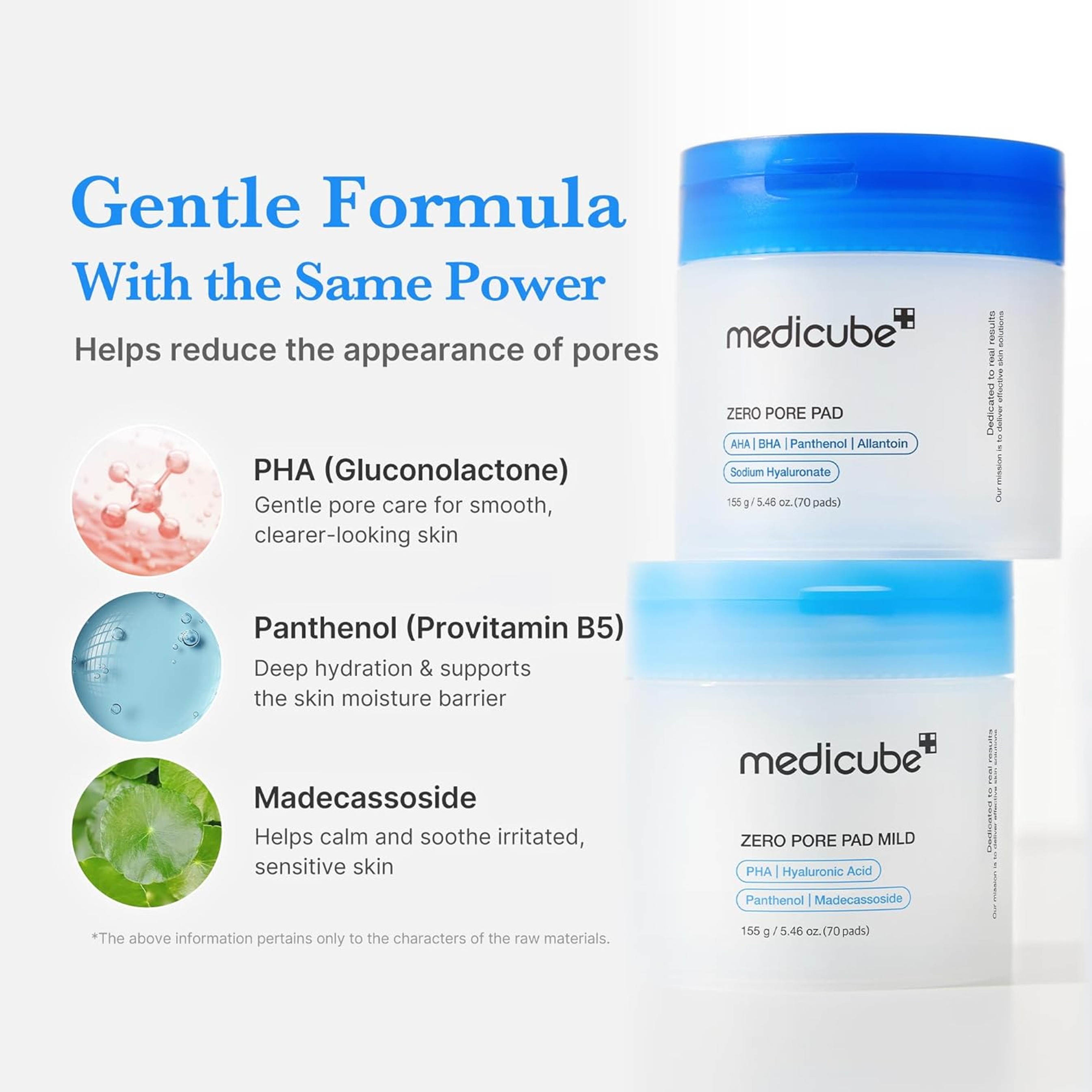 Medicube Zero Pore Pad Mild 5.46 fl.oz (70 Pads) - Gentle Calming Toner Pad for Exfoliation, Minimizing Pores 4