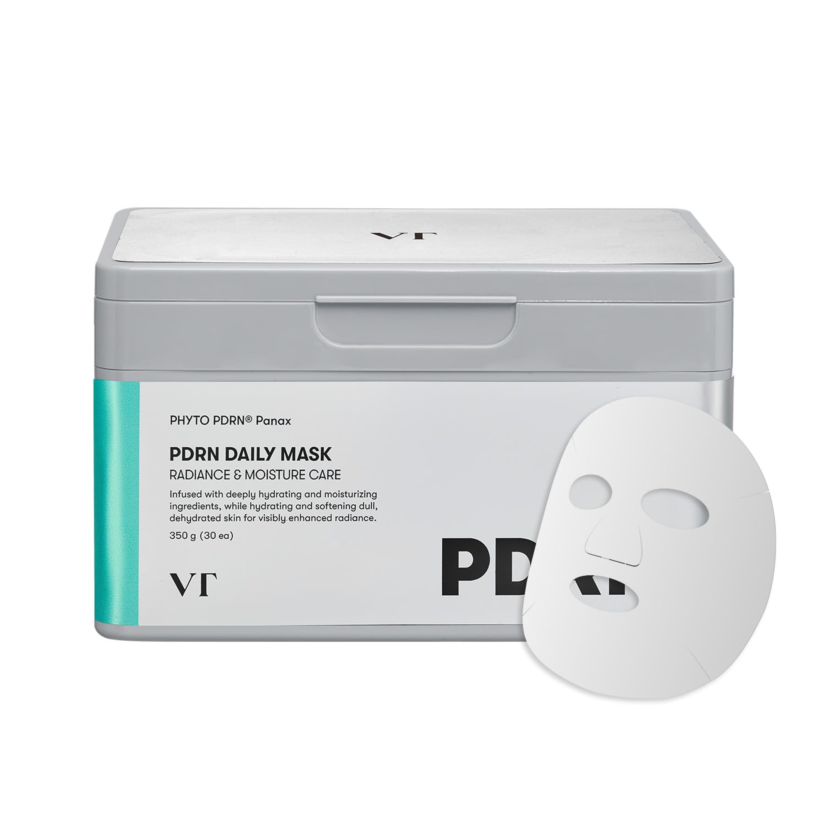 VT Cosmetics PDRN Daily Mask - Moisturizing Facial Mask for Skin Restoration & Radiance 12.34 fl.oz (30 Sheets) 1