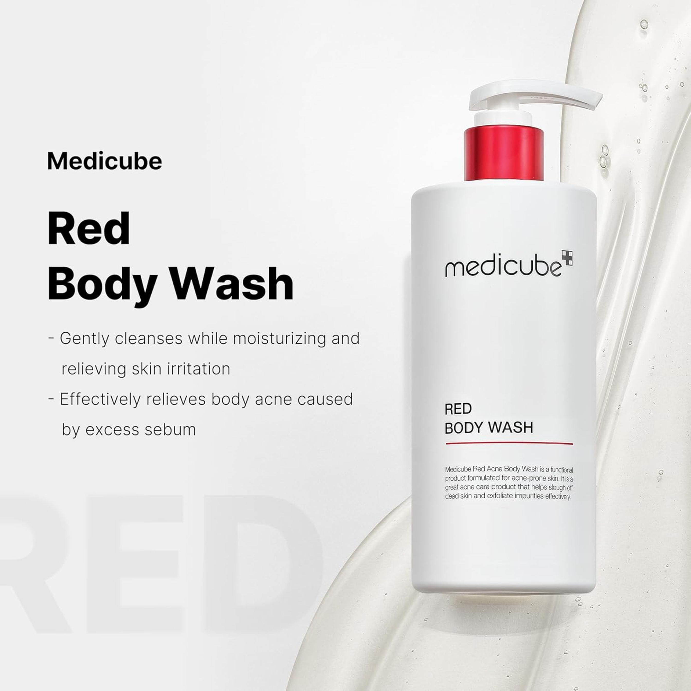 Medicube Red Body Wash 14.10 fl.oz - Low pH and Hydrating Cleanser for Bacne Treatment 2